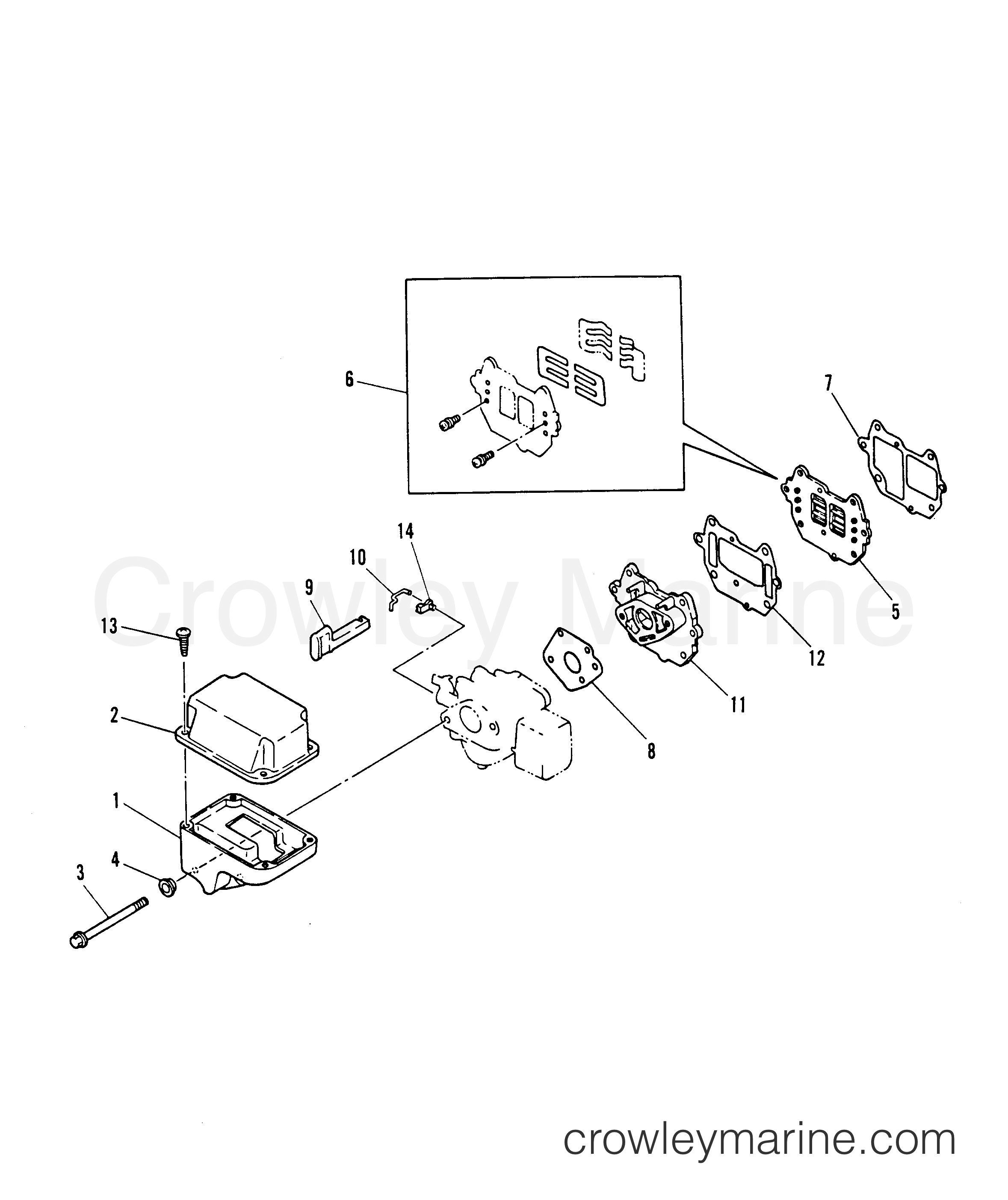1985 Outboard 8 [M] - 7008205 - INTAKE MANIFOLD