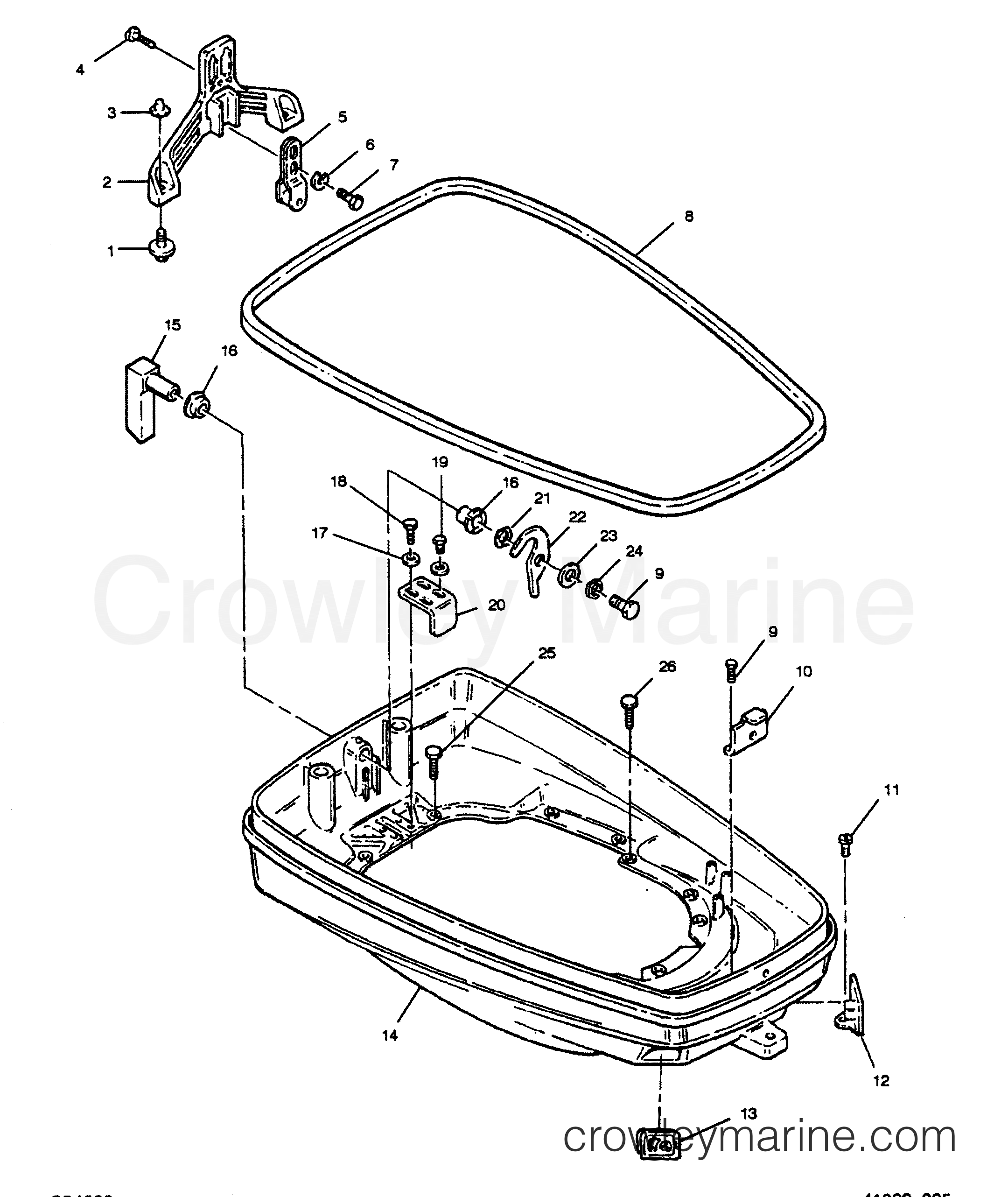 1989 Outboard 125 - 1258D9C [Force] - SUPPORT PLATE