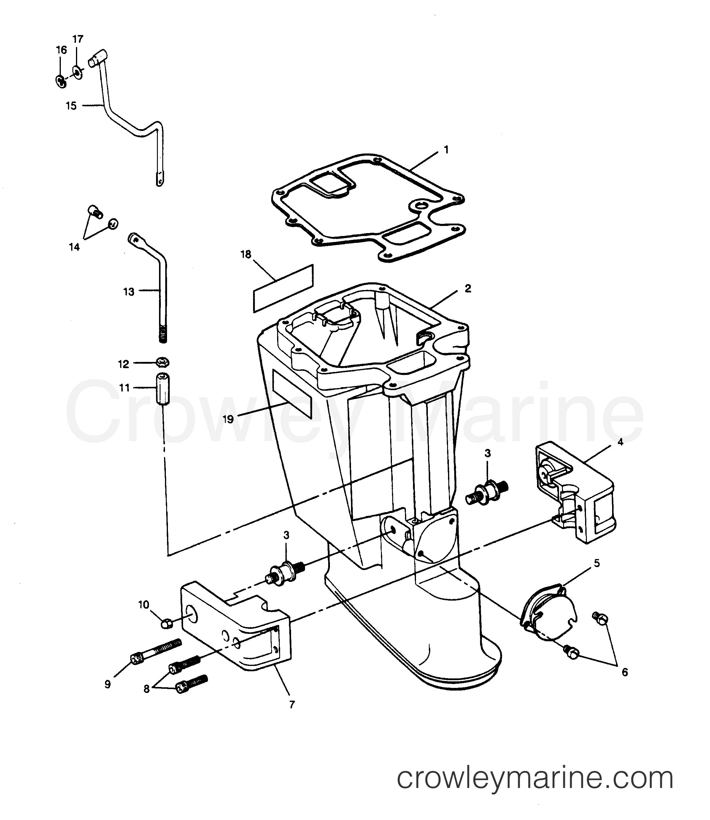 1990 Outboard 35 - 352F90B [Force] - MOTOR LEG