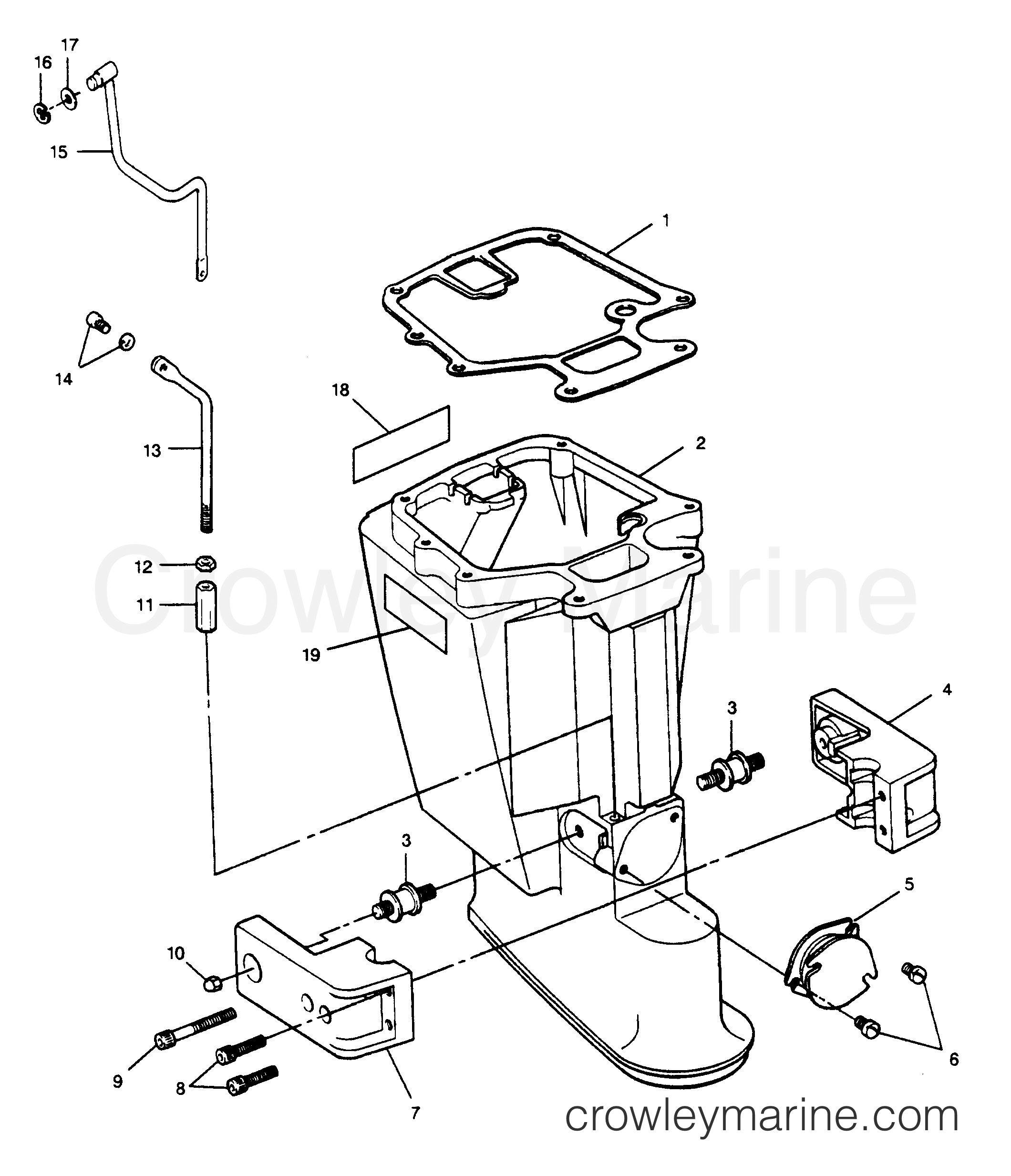 1990 Outboard 50 - 507A90B [Force] - MOTOR LEG