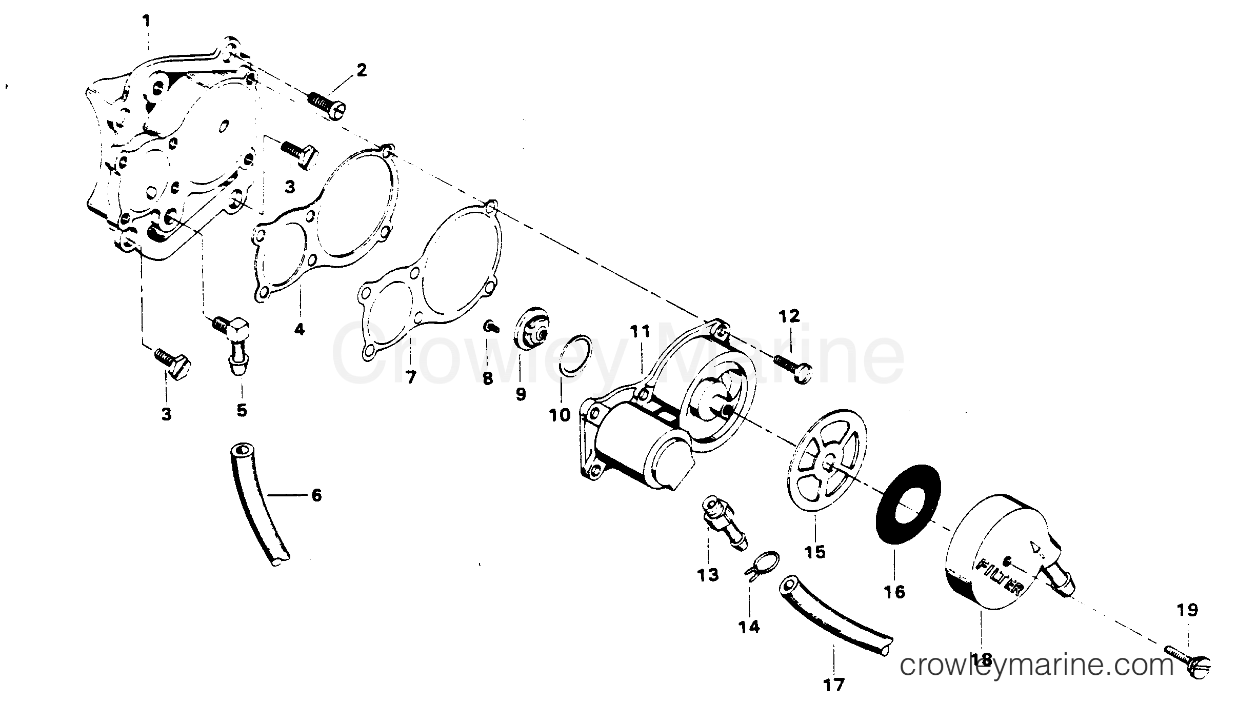 1982 Outboard 50 - 507B2B - FUEL PUMP