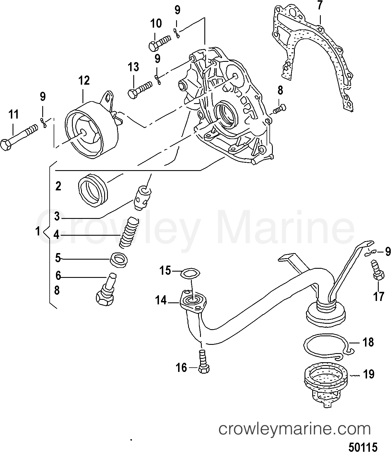 2012 Inboard Engine 2.5L TDI - 3D250010D - OIL PUMP
