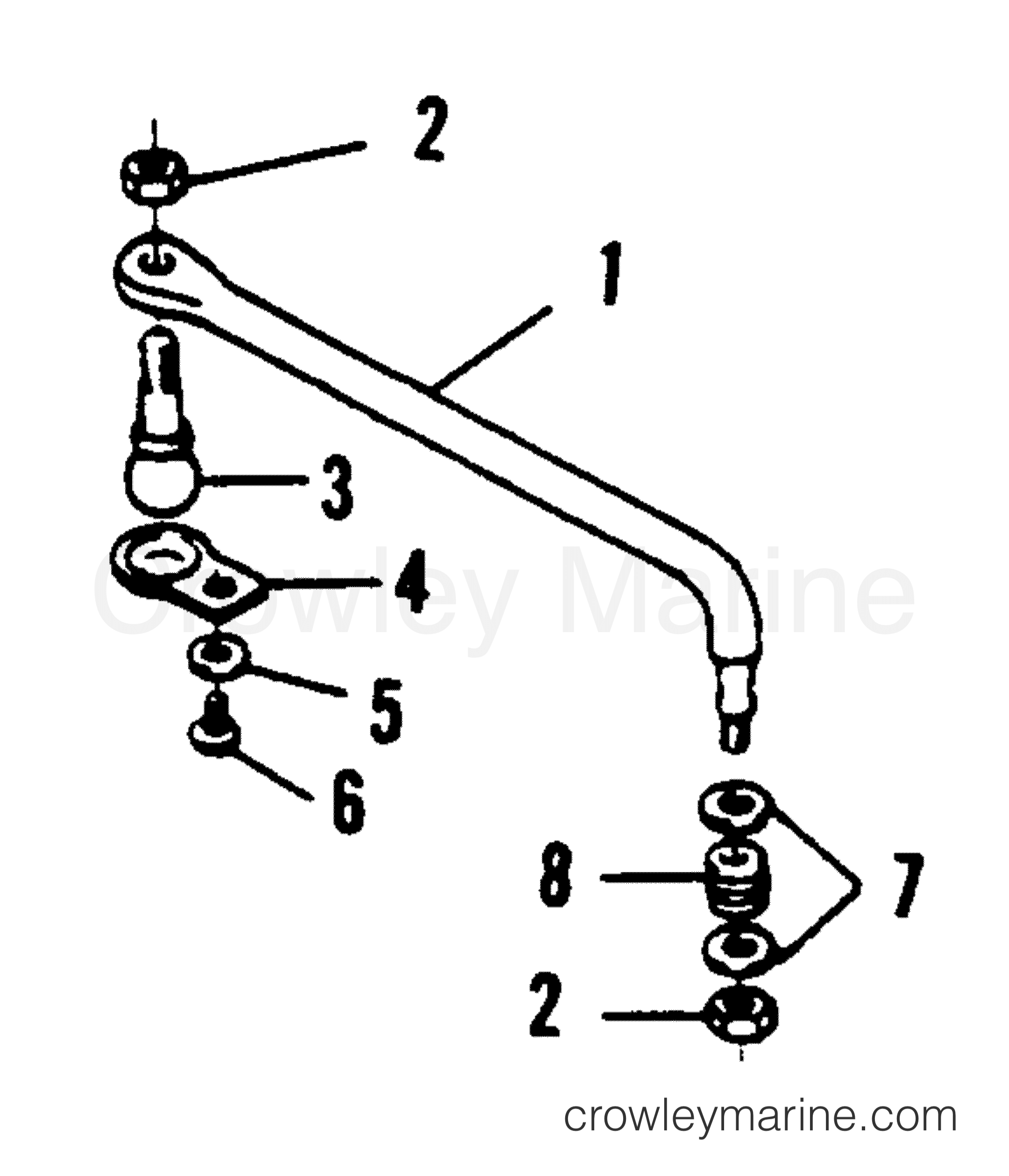 1991 Outboard 120 - H1208E91E [E] - STEERING LINK KIT