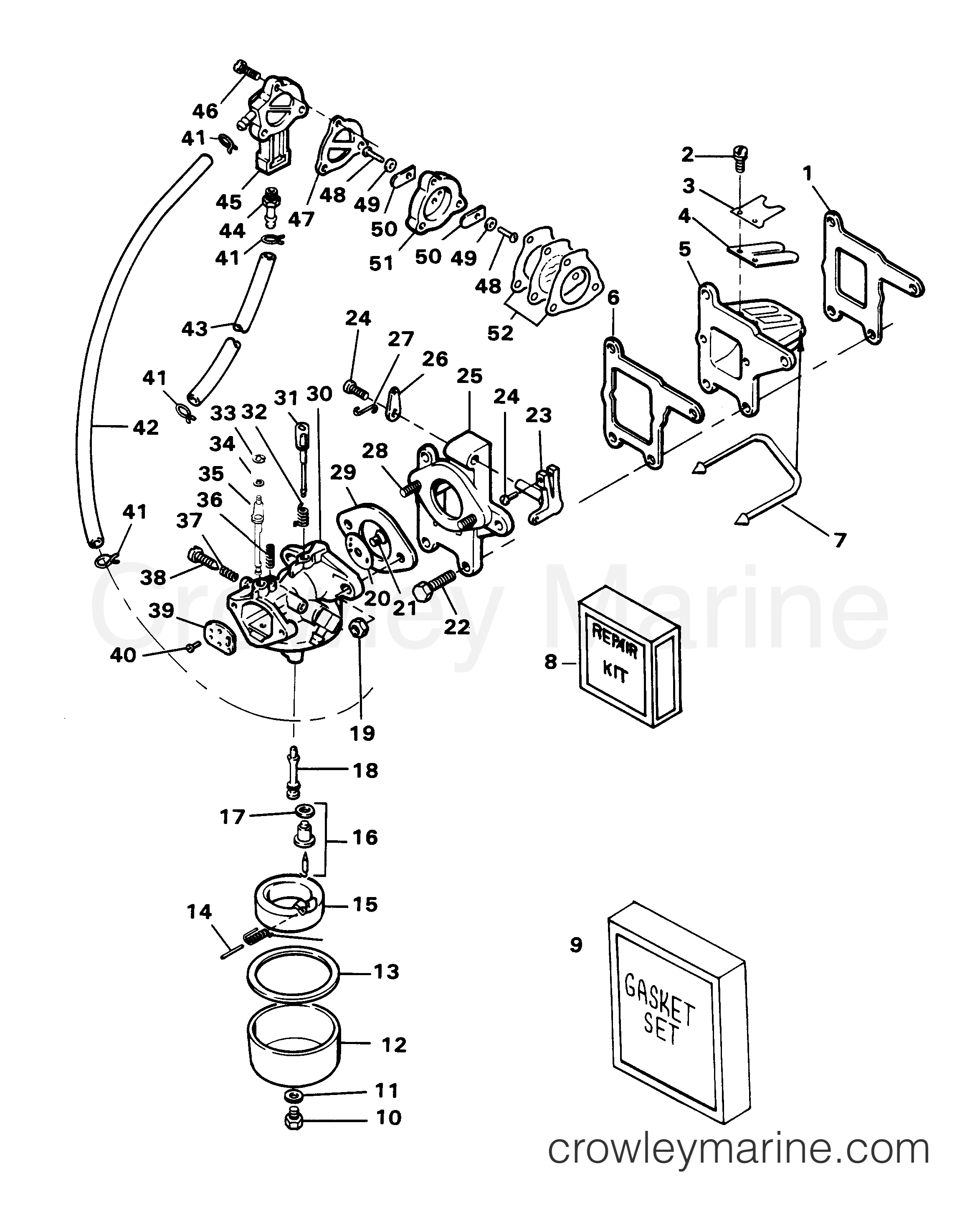 1982 Outboard 7.5 - 72B2E - FUEL SYSTEM