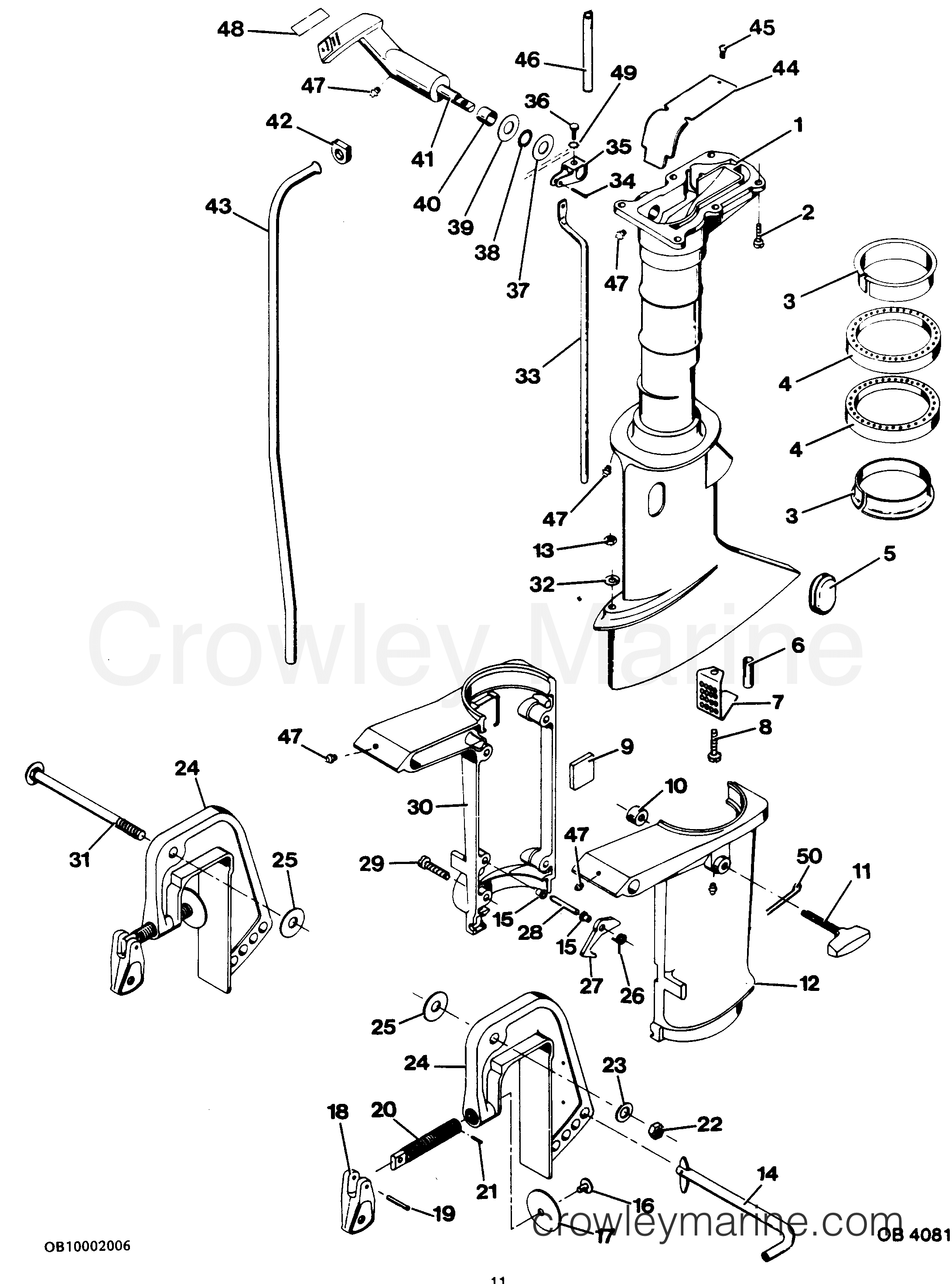 1985 Outboard 4 - 43FC5A [Force] - MOTOR LEG