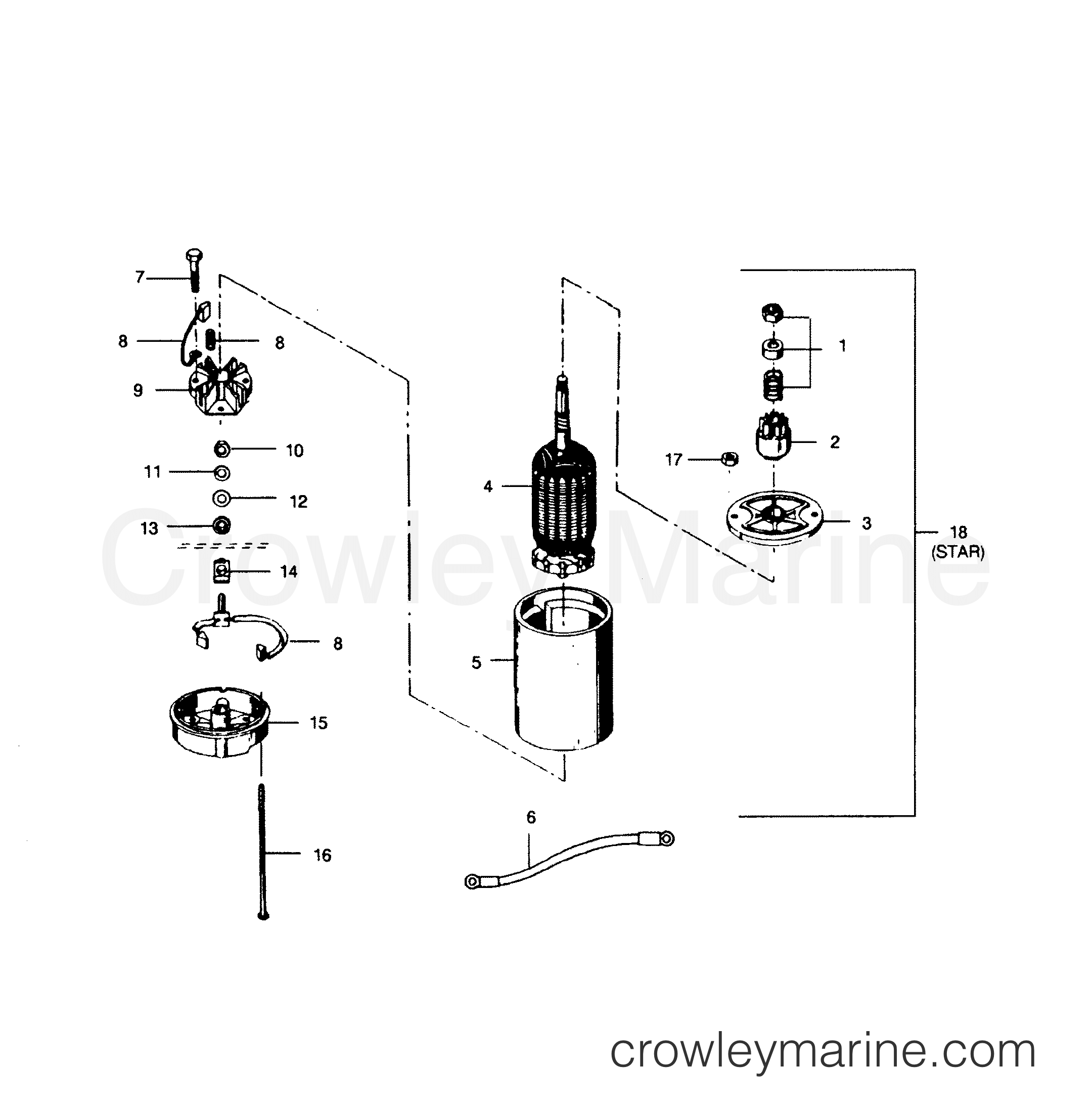 1991 Outboard 50 - 507A91A [Force] - ELECTRIC STARTER