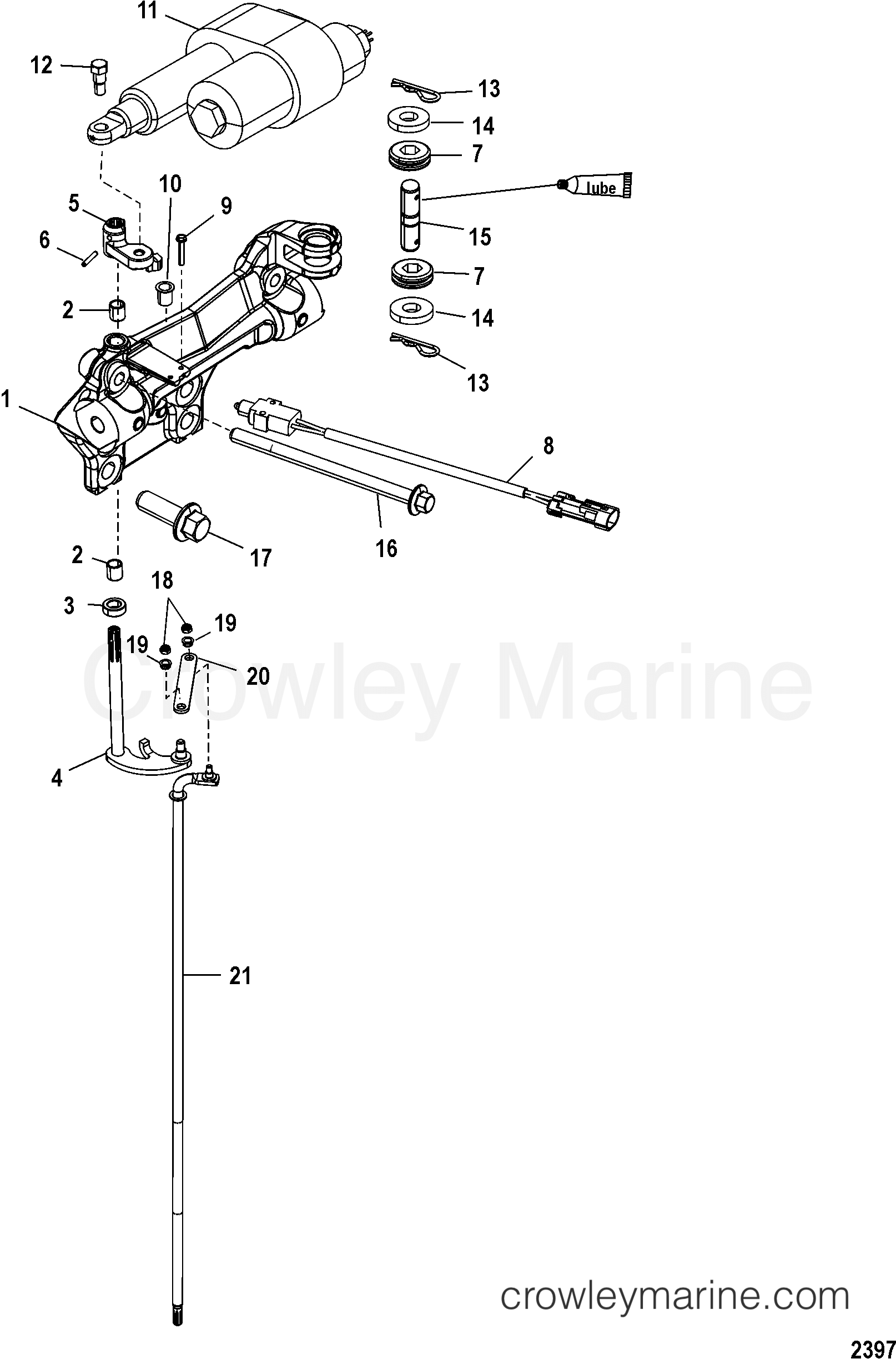 2006 Outboard 225 [L 4] - 7225V13ZB - UPPER SHIFT COMPONENTS