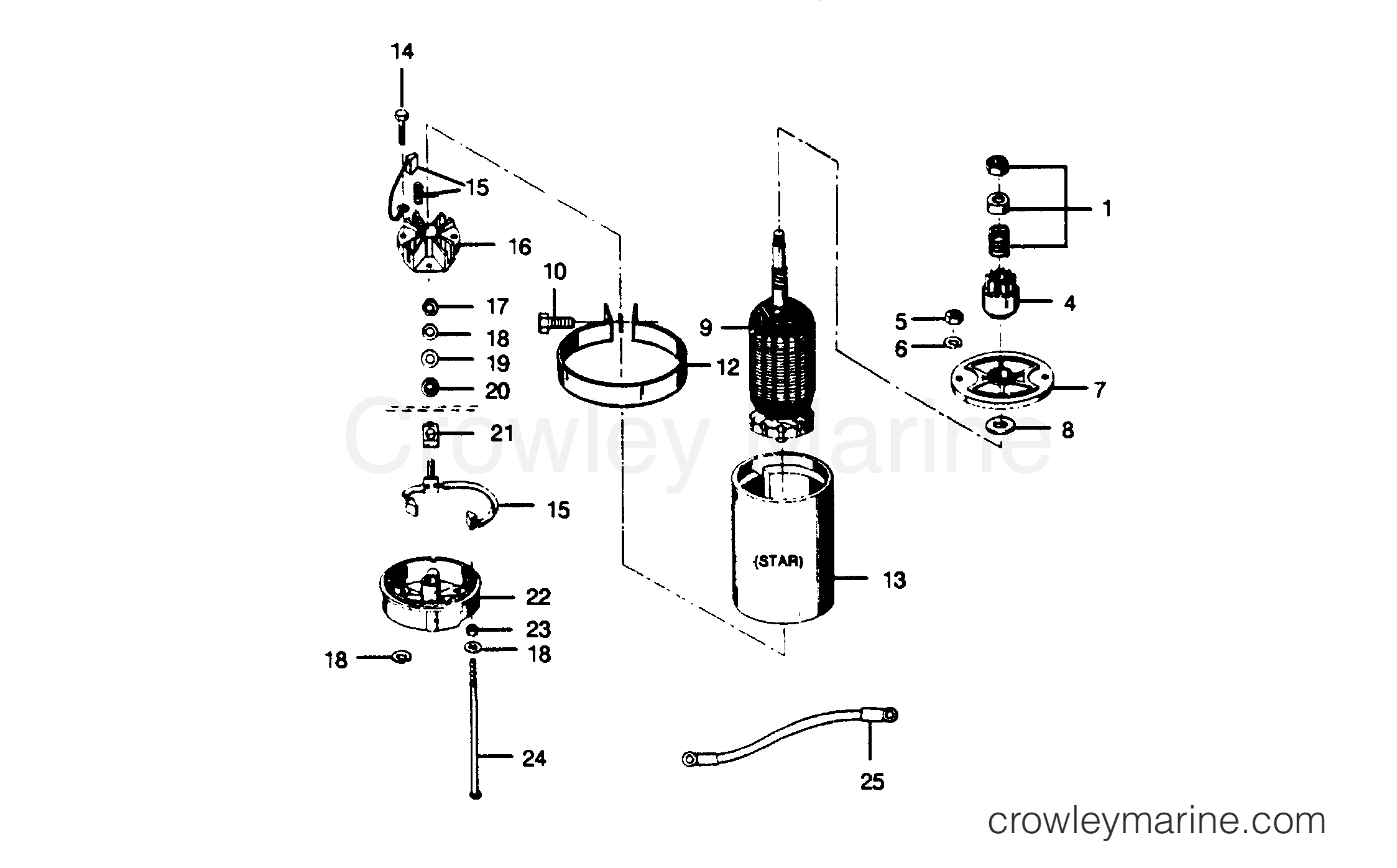 1990 Outboard 35 - 353F90B [Force] - ELECTRIC STARTER