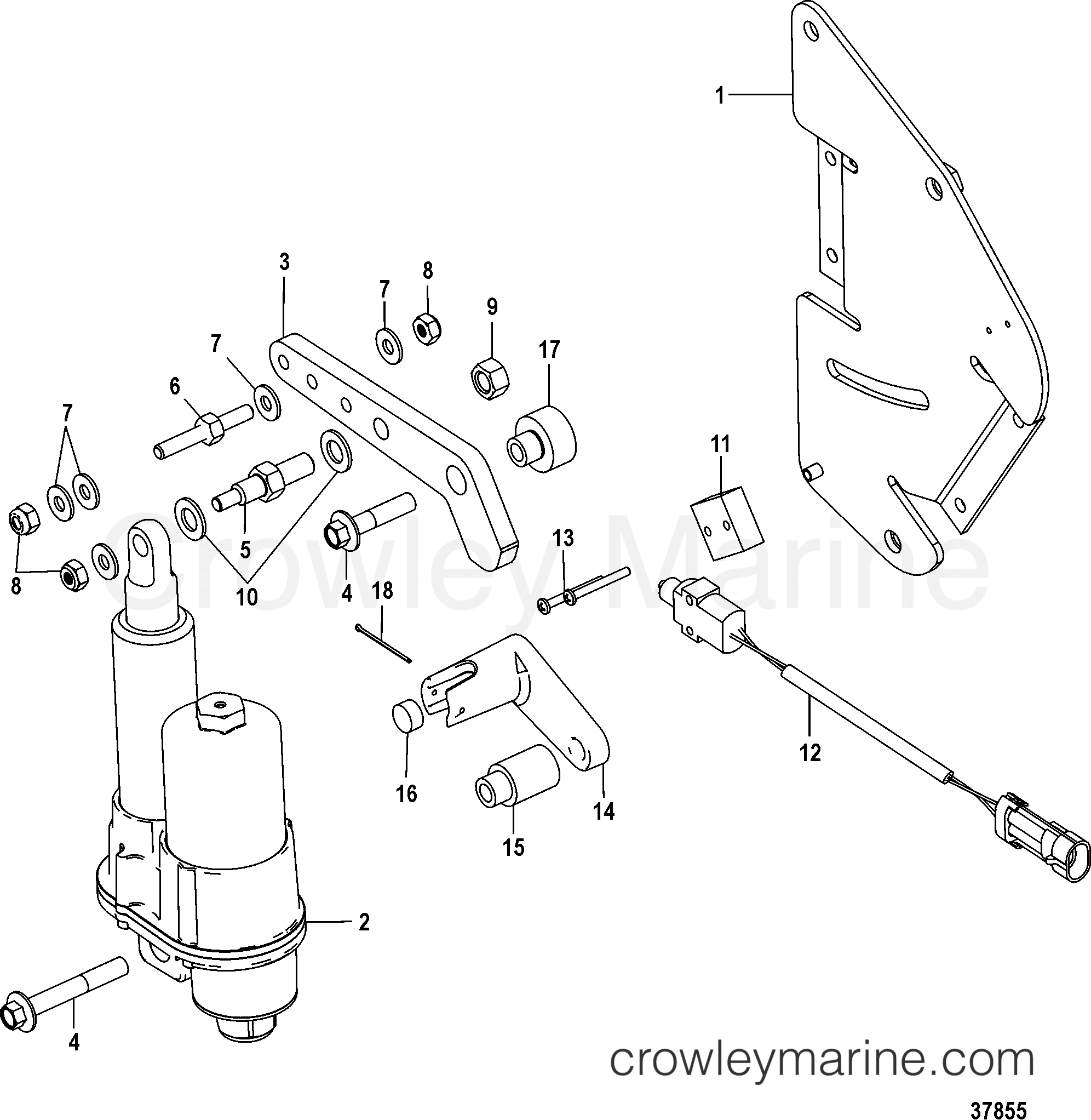 2013 Inboard Engine 3.0L TDI - 3D300047D - SHIFT ACTAUATOR, DIGITAL THROTTLE AND SHIFT