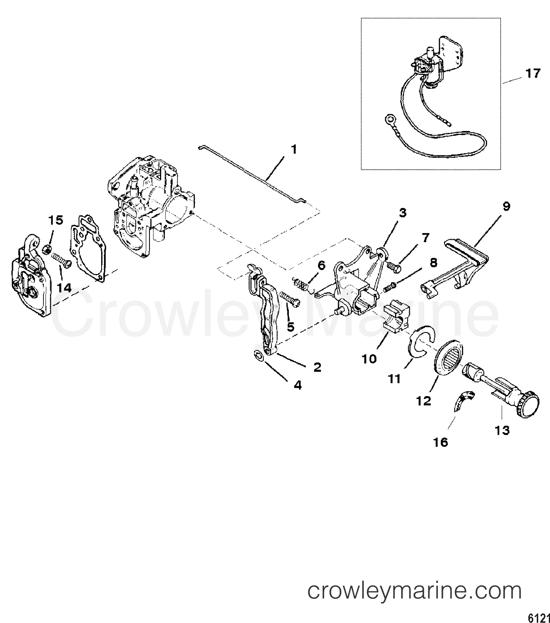 2006 Outboard 15 [MH] - 7015201UD - CARBURETOR LINKAGE