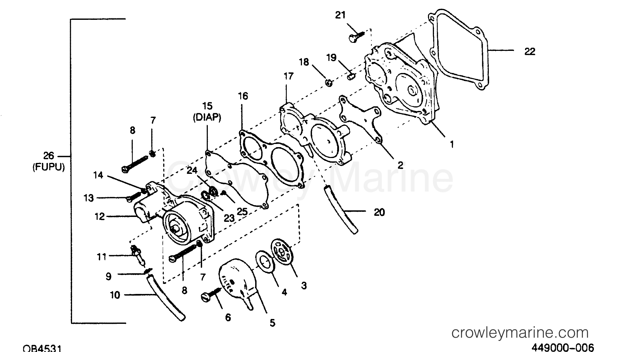 1990 Outboard 50 - 507A90D [Force] - FUEL PUMP