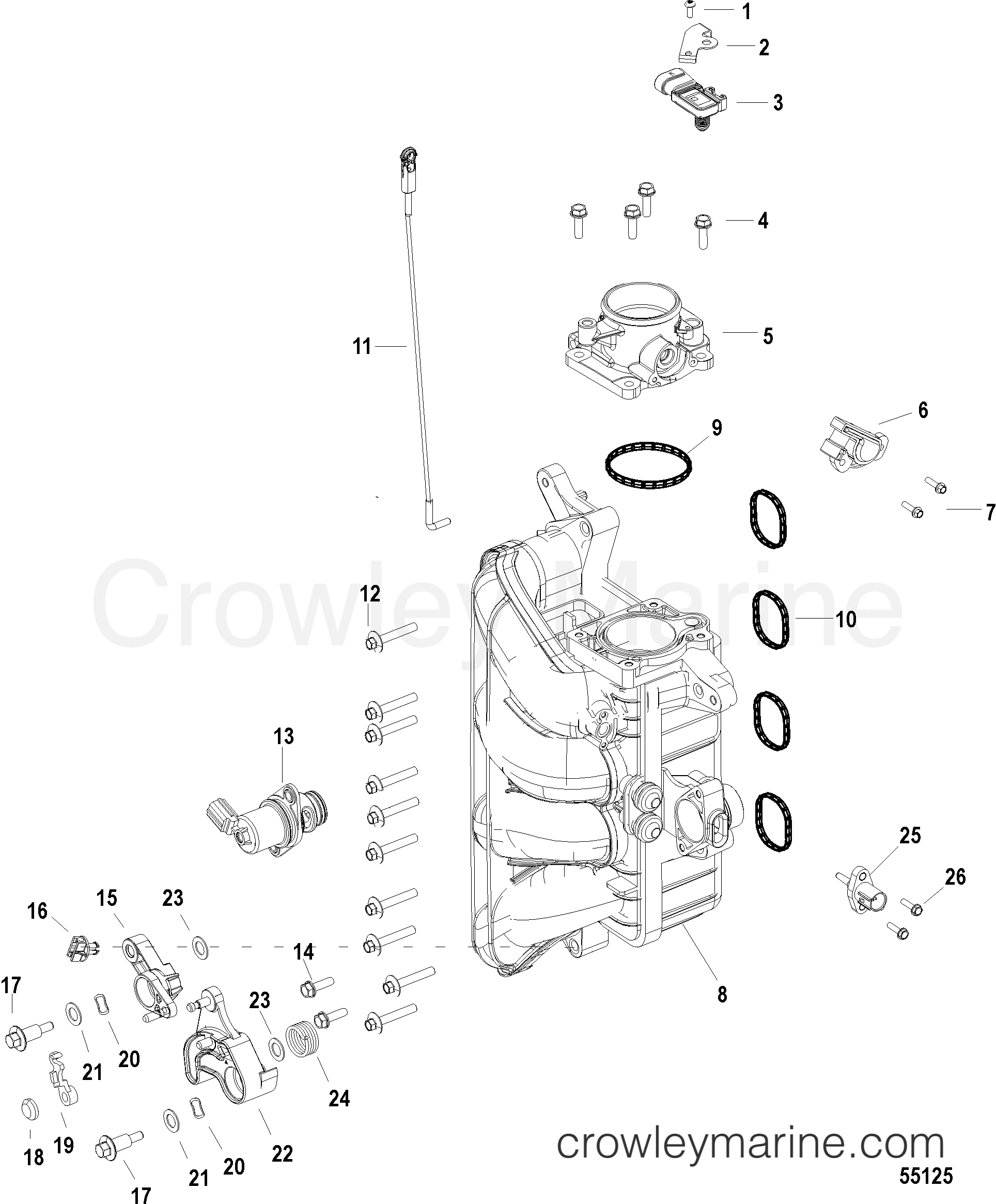 Serial Range Outboard 115 EFI (4-STROKE) - 2B080987 & Up - INTEGRATED AIR FUEL MODULE COMPONENTS