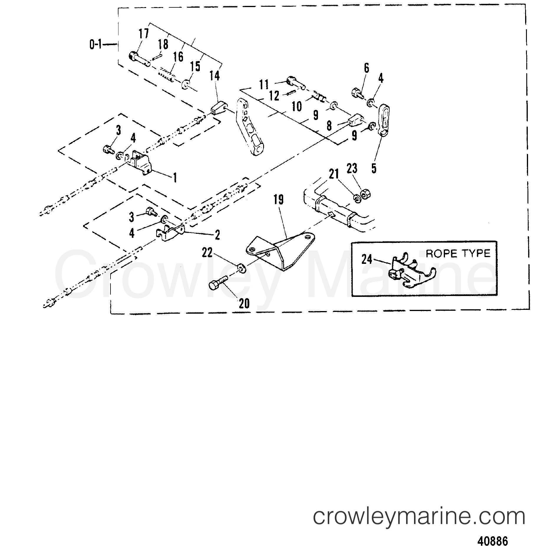 1980 Outboard 30 [M] - 7030300 - REMOTE CONTROL ATTACHING KIT