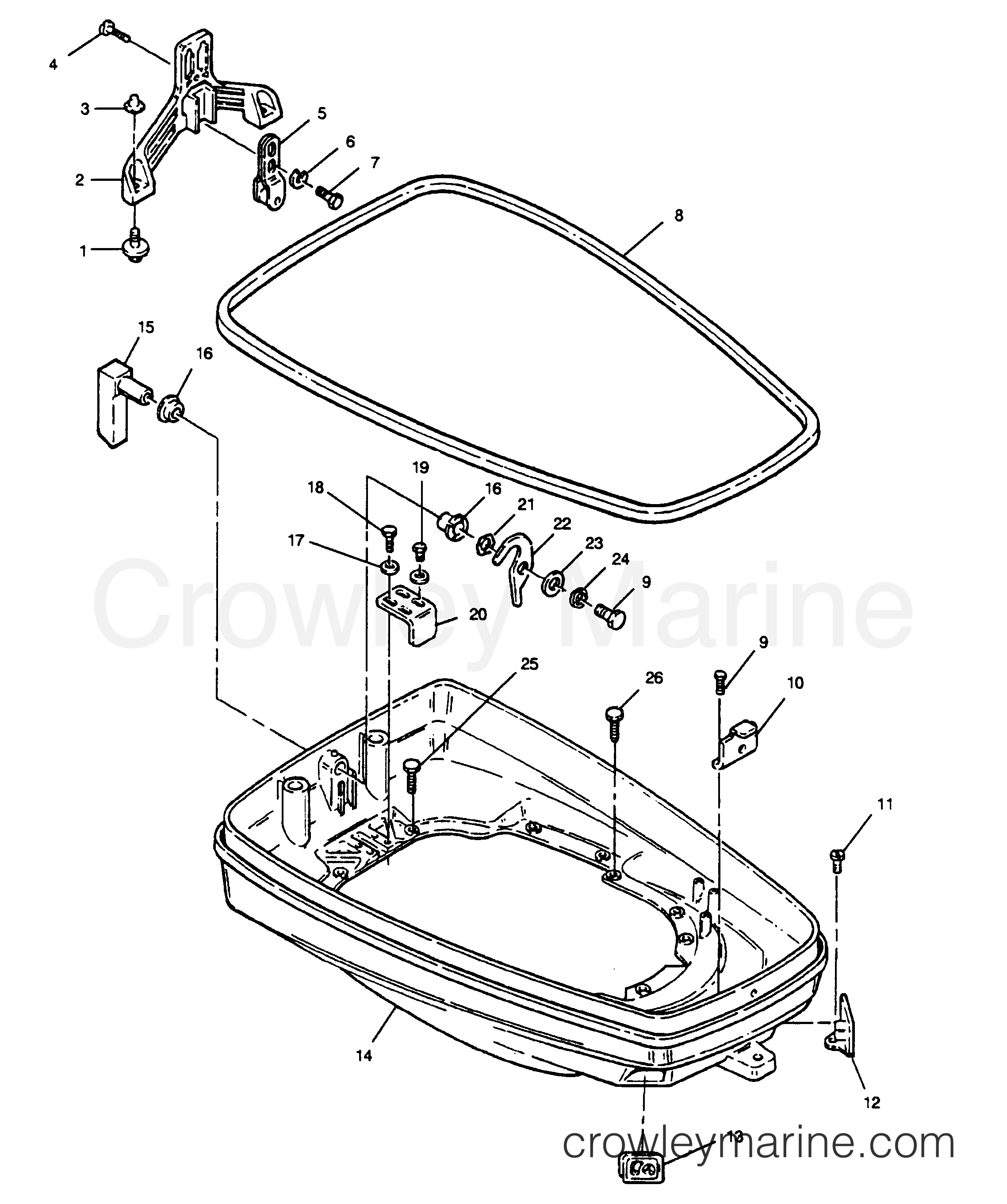 1989 Outboard 85 - 856A9G [Force] - SUPPORT PLATE