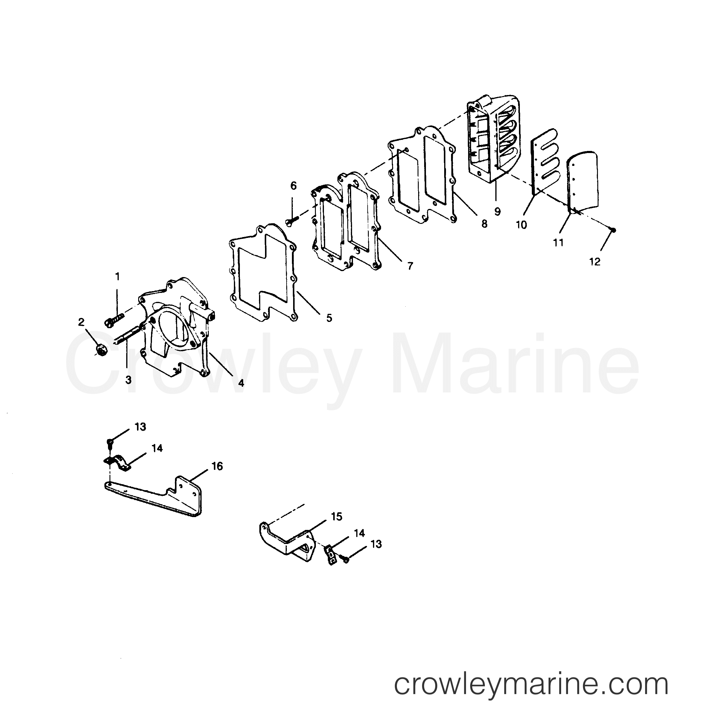 1991 Outboard 35 - 357E91A [Force] - REED PLATE