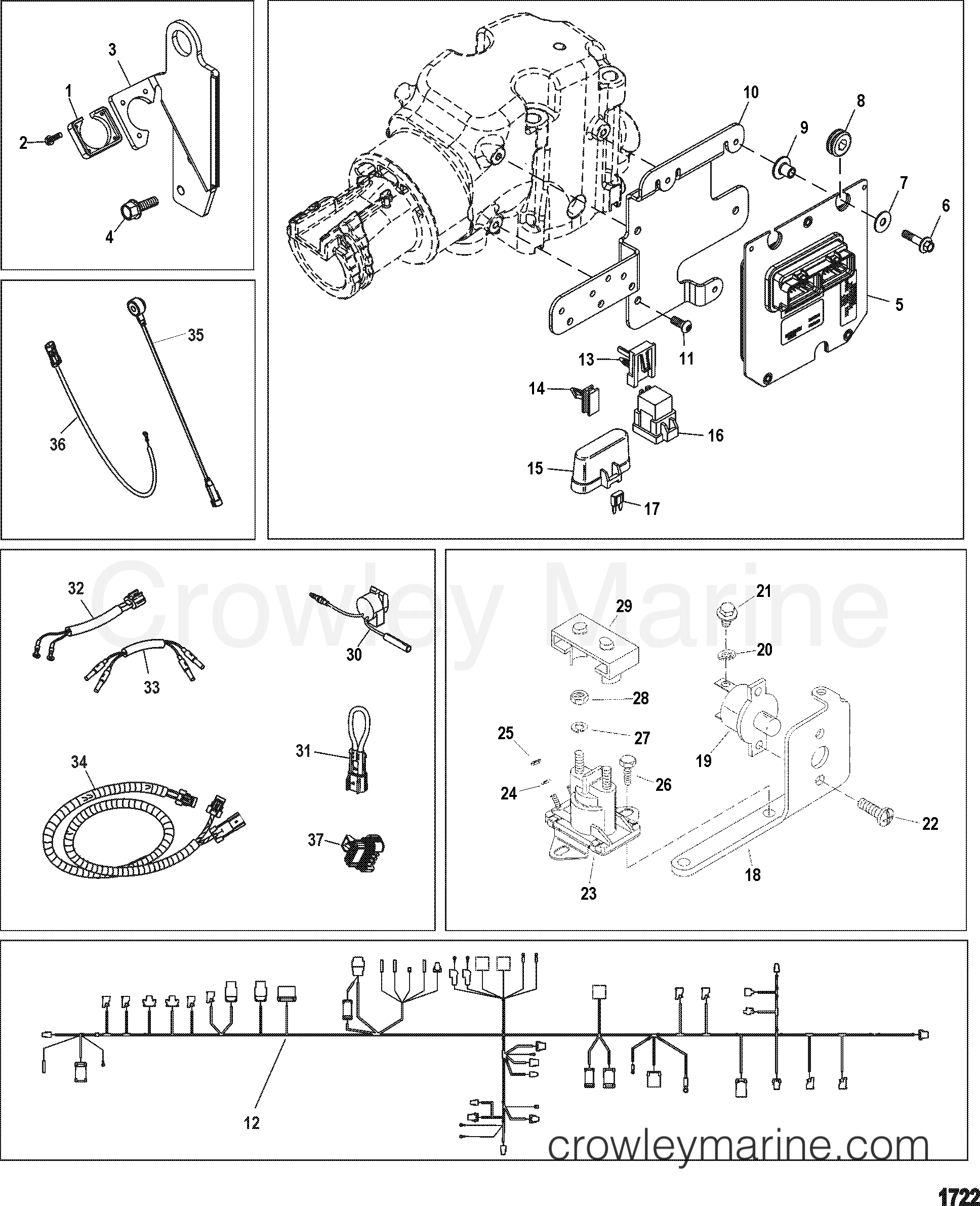 1998 Inboard Engine 350 MAG [MPI] - 33500002S - ELECTRICAL COMPONENTS