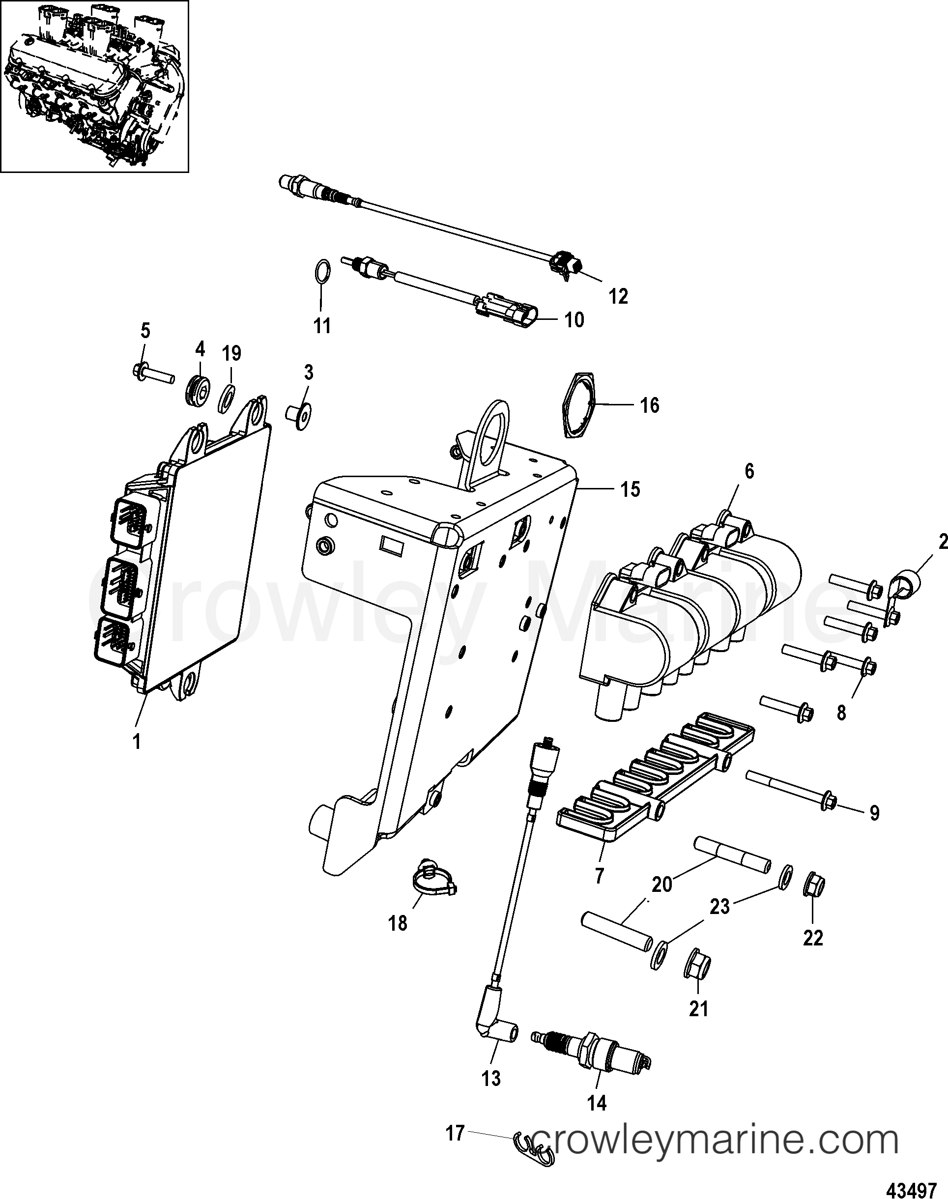 1998 Inboard Engine 8.2L [DTS HORIZ] - 30820018V - ELECTRICAL COMPONENTS