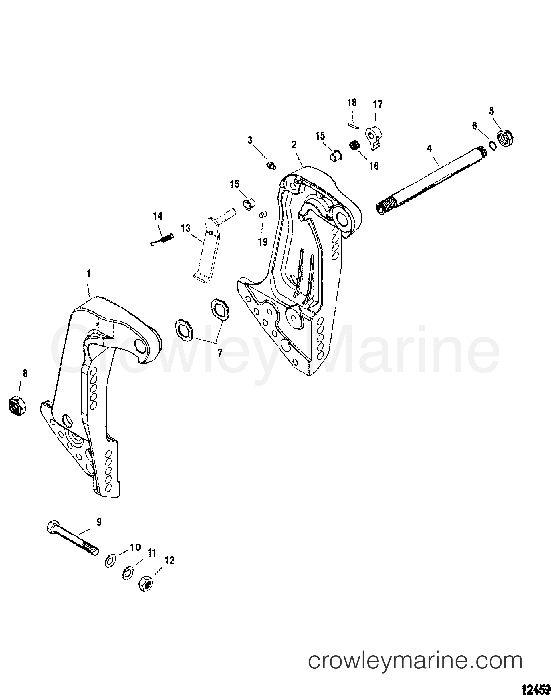 2000 Outboard 225DFI [CXXL SW] - 72254940D - TRANSOM BRACKETS