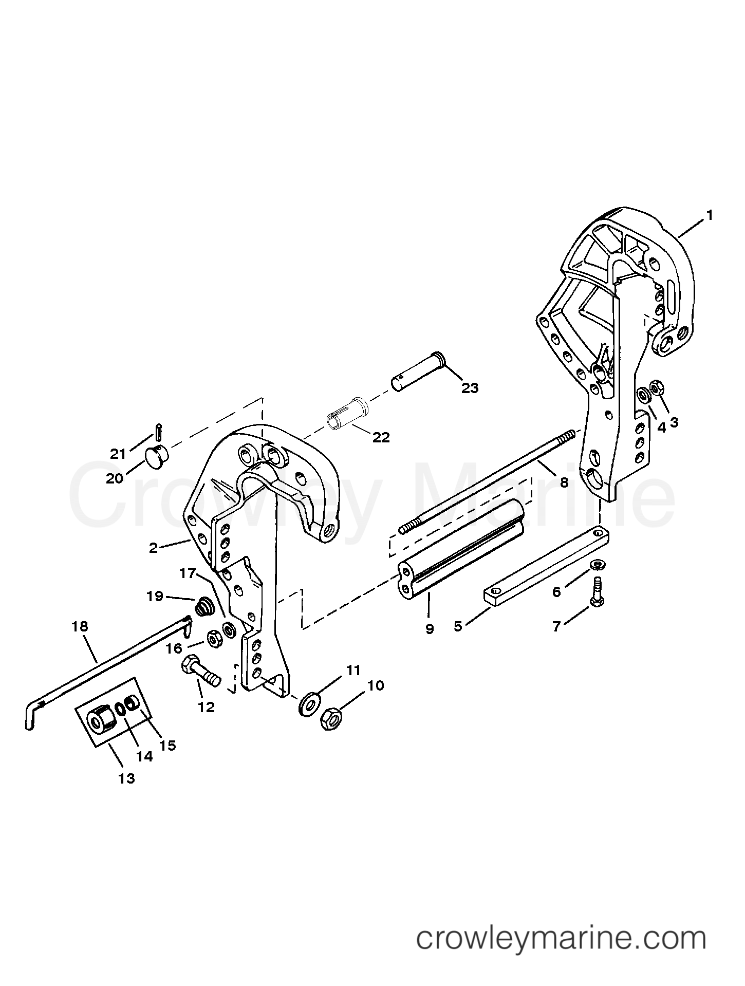1996 Outboard 40 - H040312SD [EL] - CLAMP BRACKET
