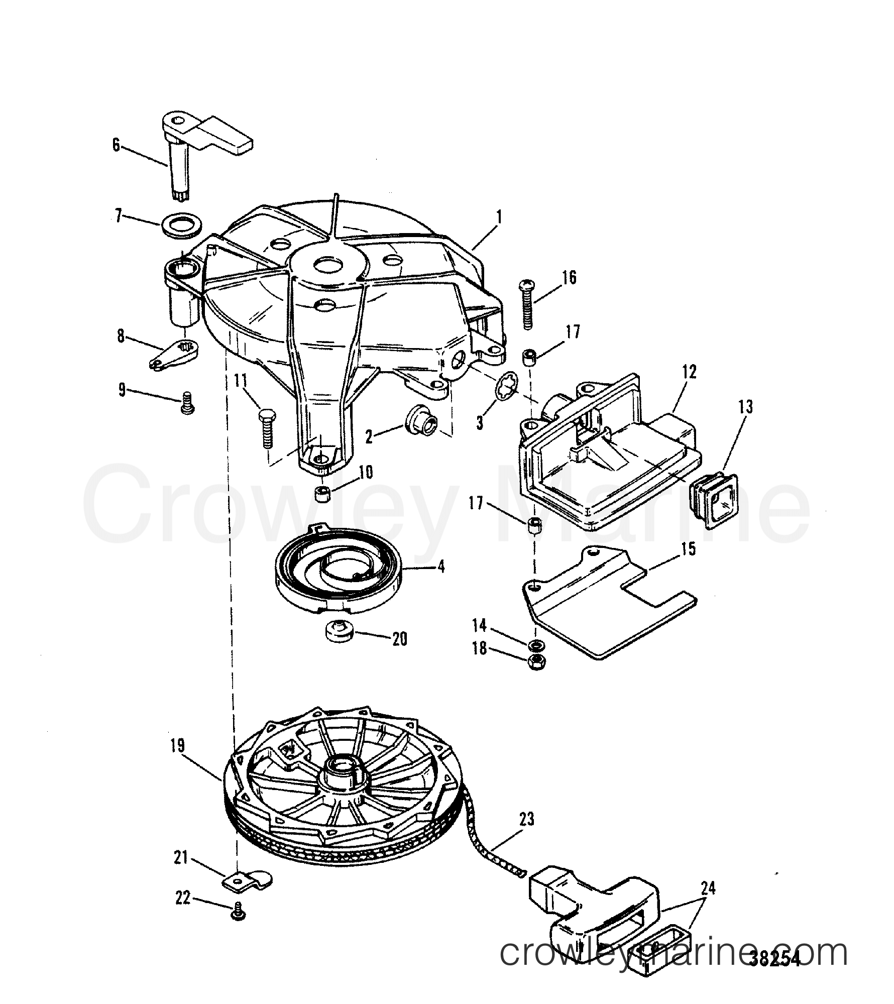 1990 Outboard 15 [MLH] - 7015211SC - MANUAL STARTER(DESIGN I)