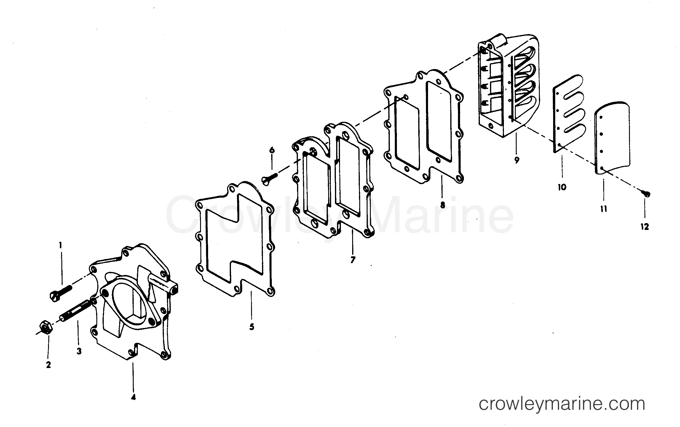 1982 Outboard 25 - 252B2F - REED PLATE