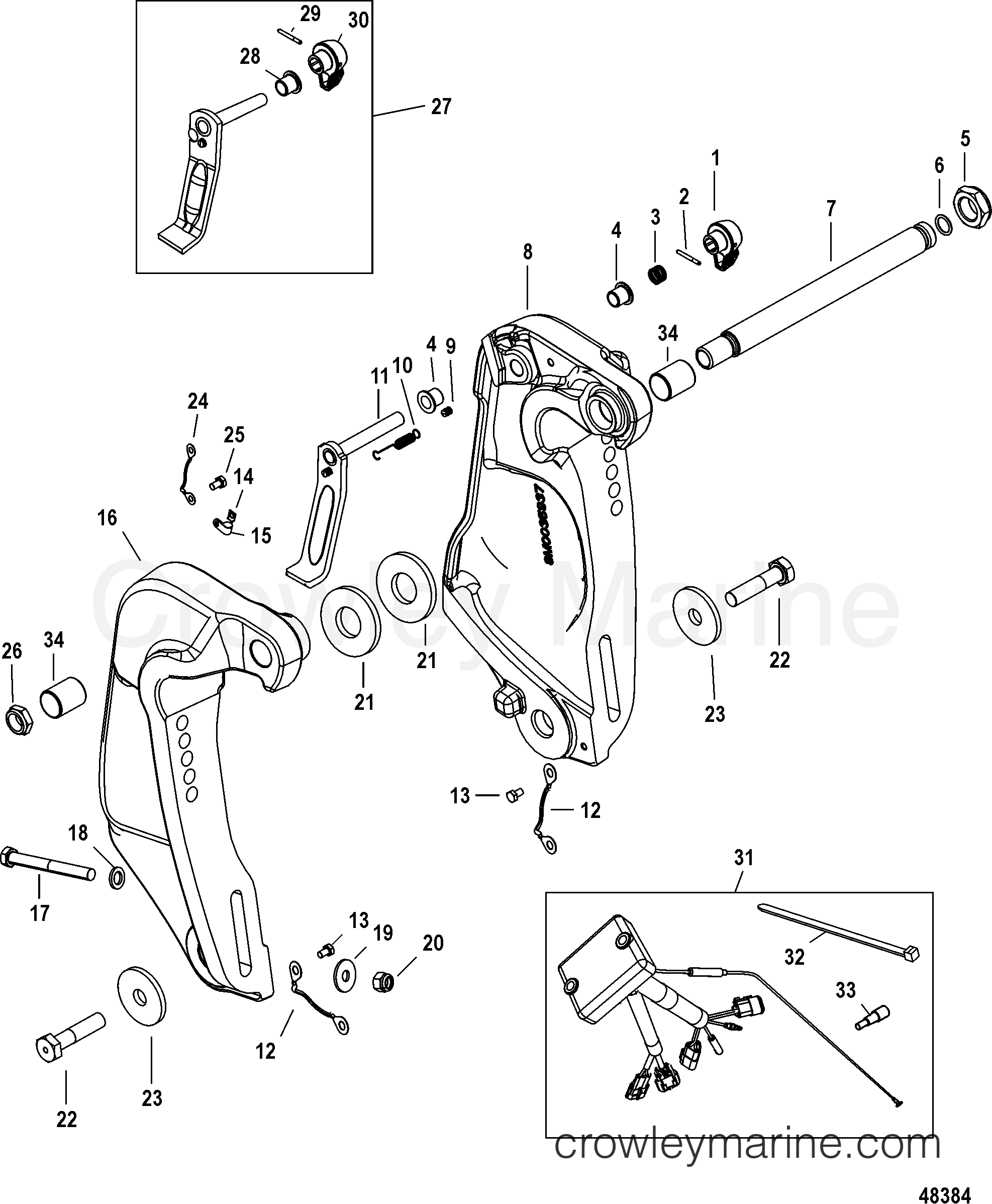 2011 Outboard 150 [L] - 7150F13ZD - TRANSOM BRACKET