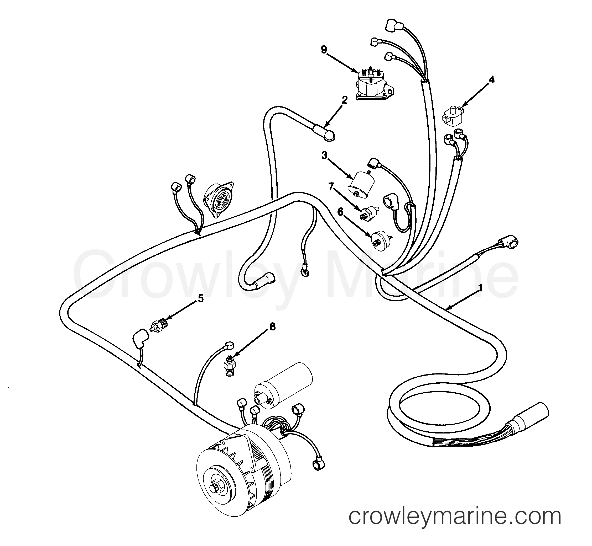 ELECTRICAL COMPONENTS All Years Inboard Engine 460 INBOARDS All