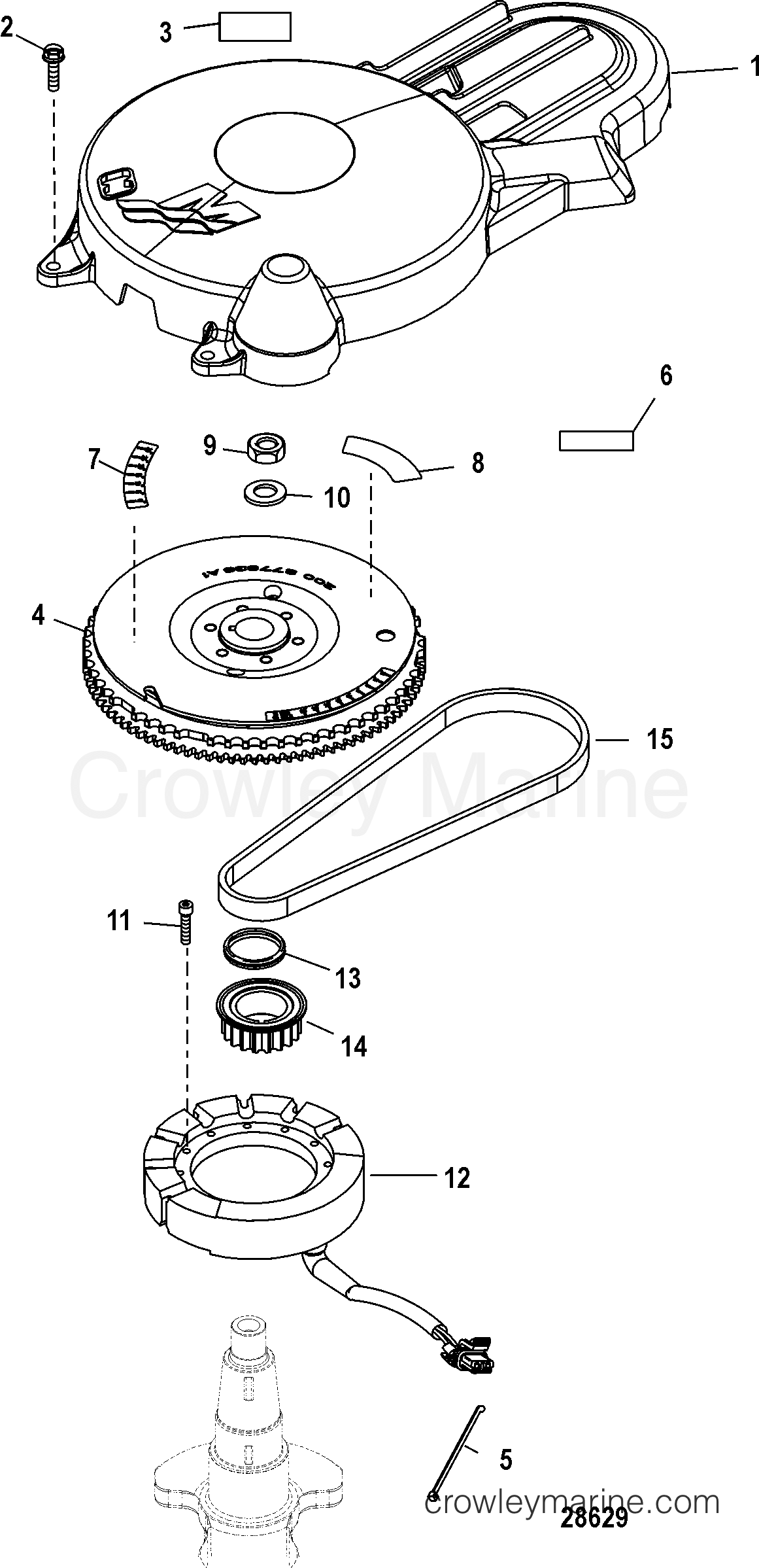 2006 Outboard 60EFI [ELPT/BF 4] - 7A60452IZ - FLYWHEEL