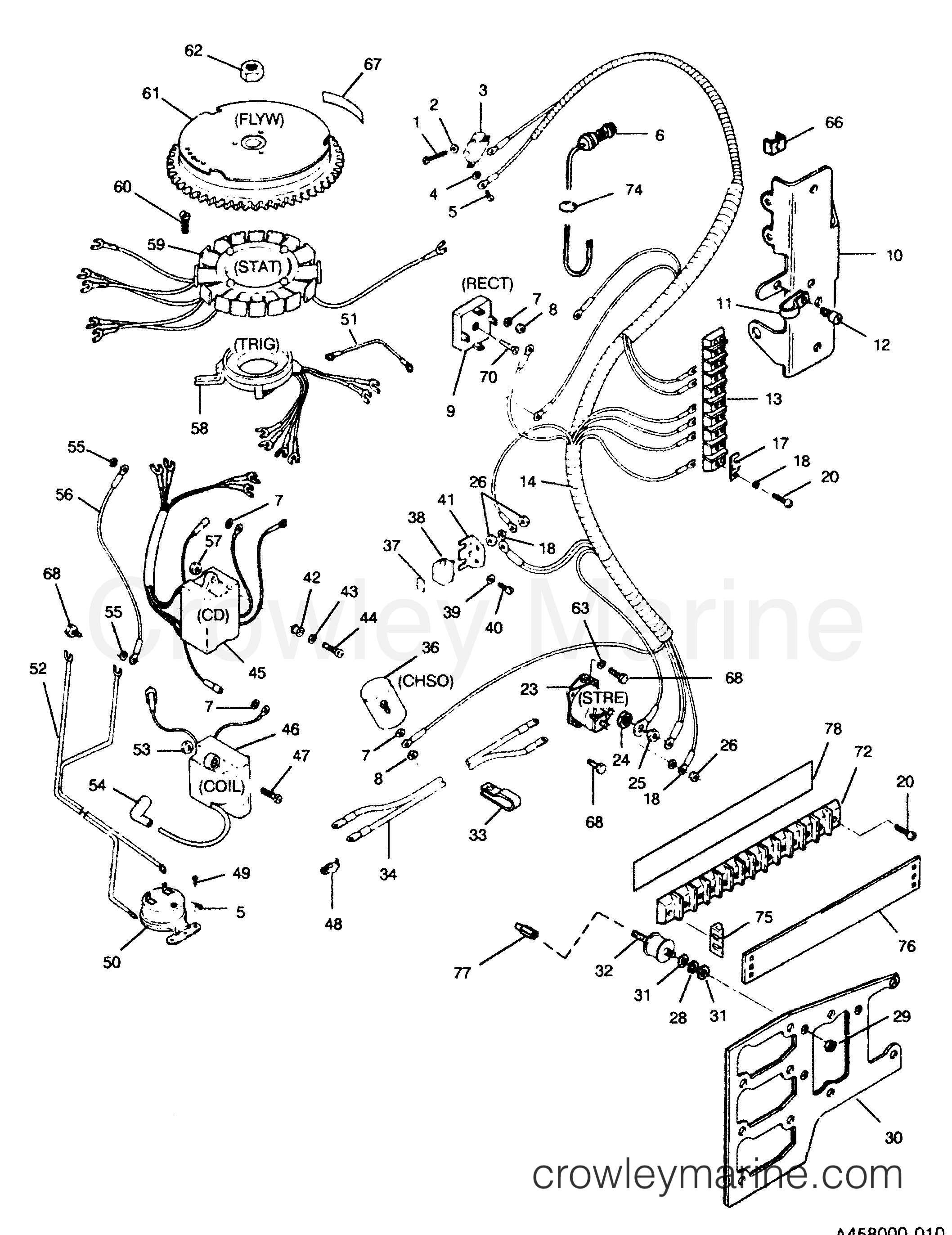 1991 Outboard 90 - H0903F91A [A] - ELECTRICAL COMPONENTS