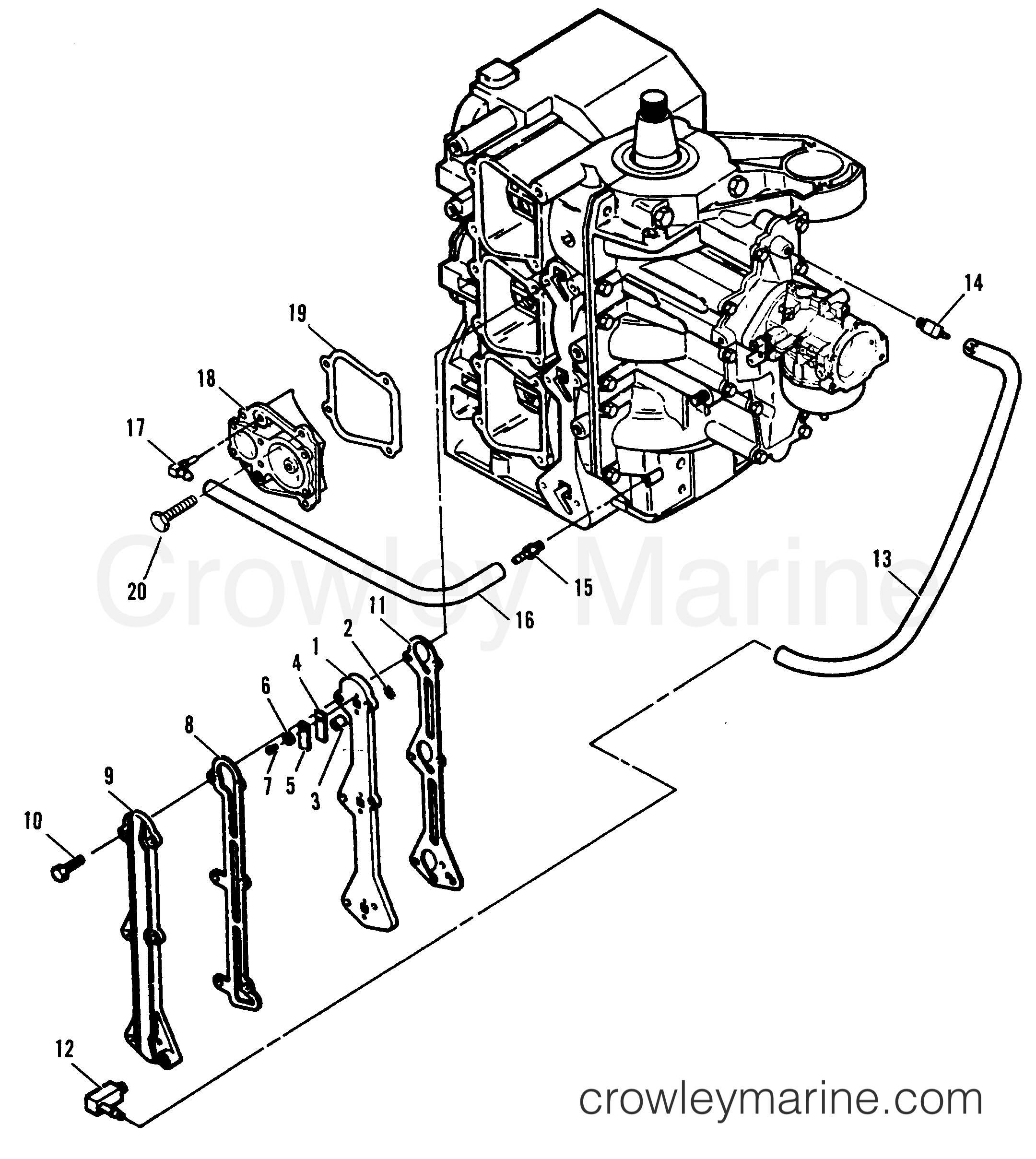 1991 Outboard 70 - H0708E91C [C] - RECIRCULATION SYSTEM (91B THRU 92C)