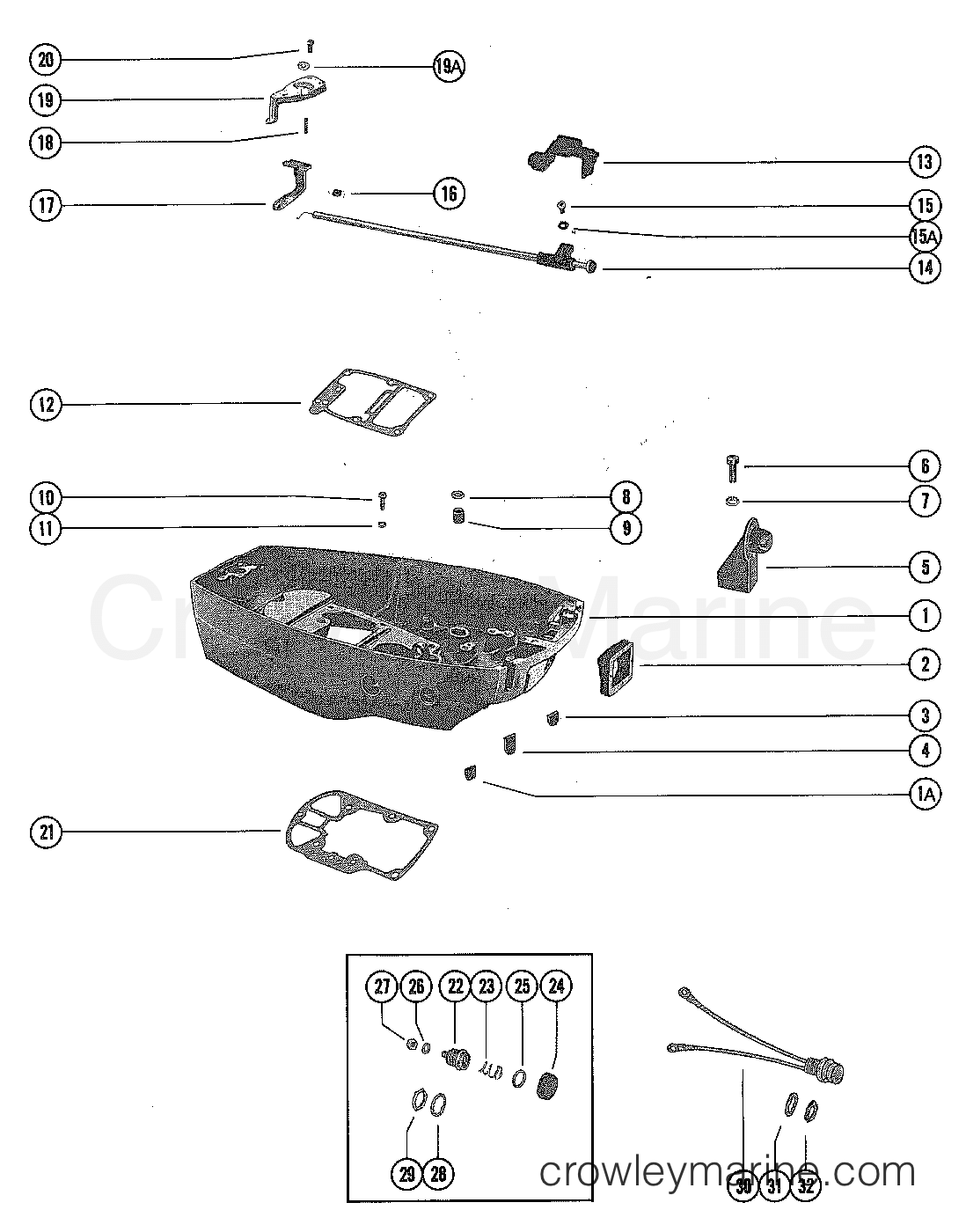 Diagram Of 1975 Mercury Marine Mercury Outboard 1850525 Cowling And