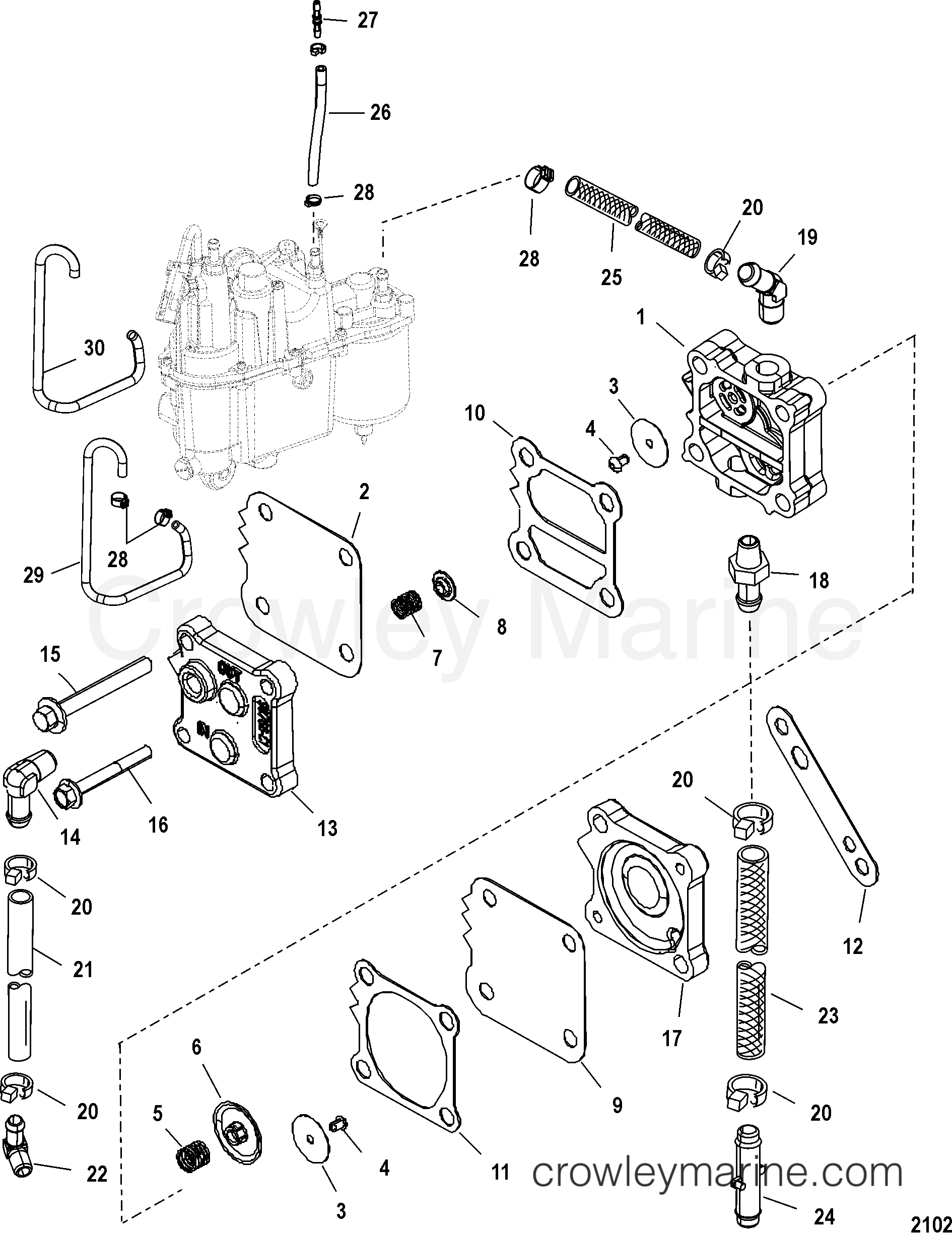 FUEL SYSTEM 2006 Outboard 150EFI [L SW] 7150413UY Crowley Marine