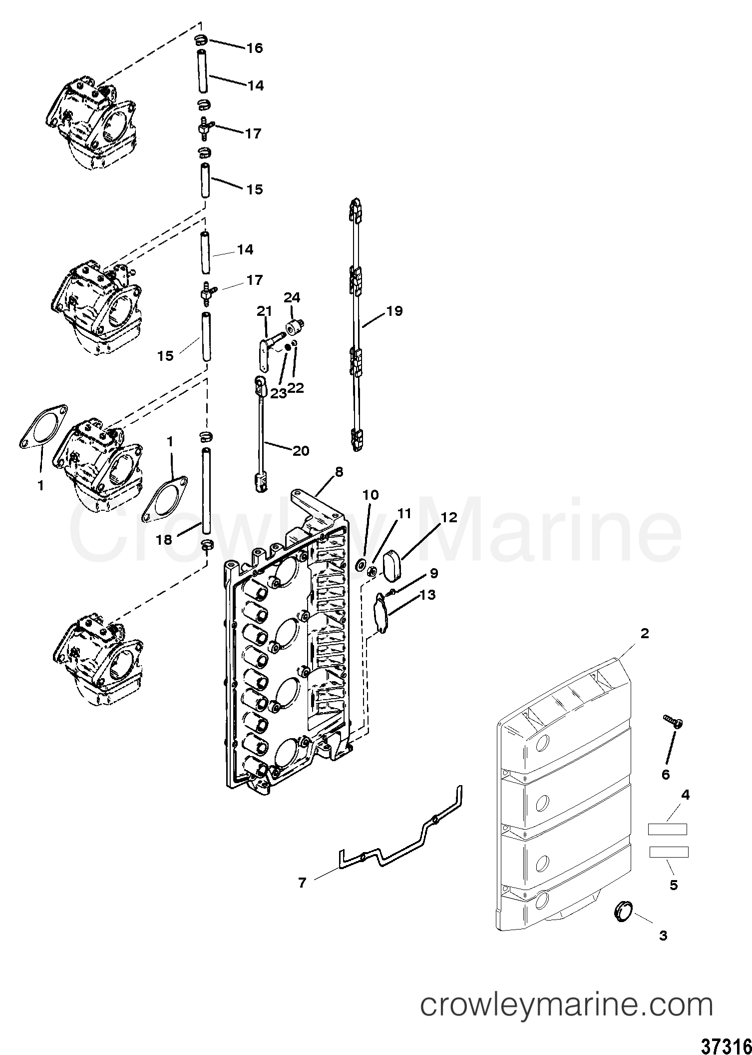 1994 Outboard 115 [JET 80] - 7115472CD - ATTENUATOR PLATE