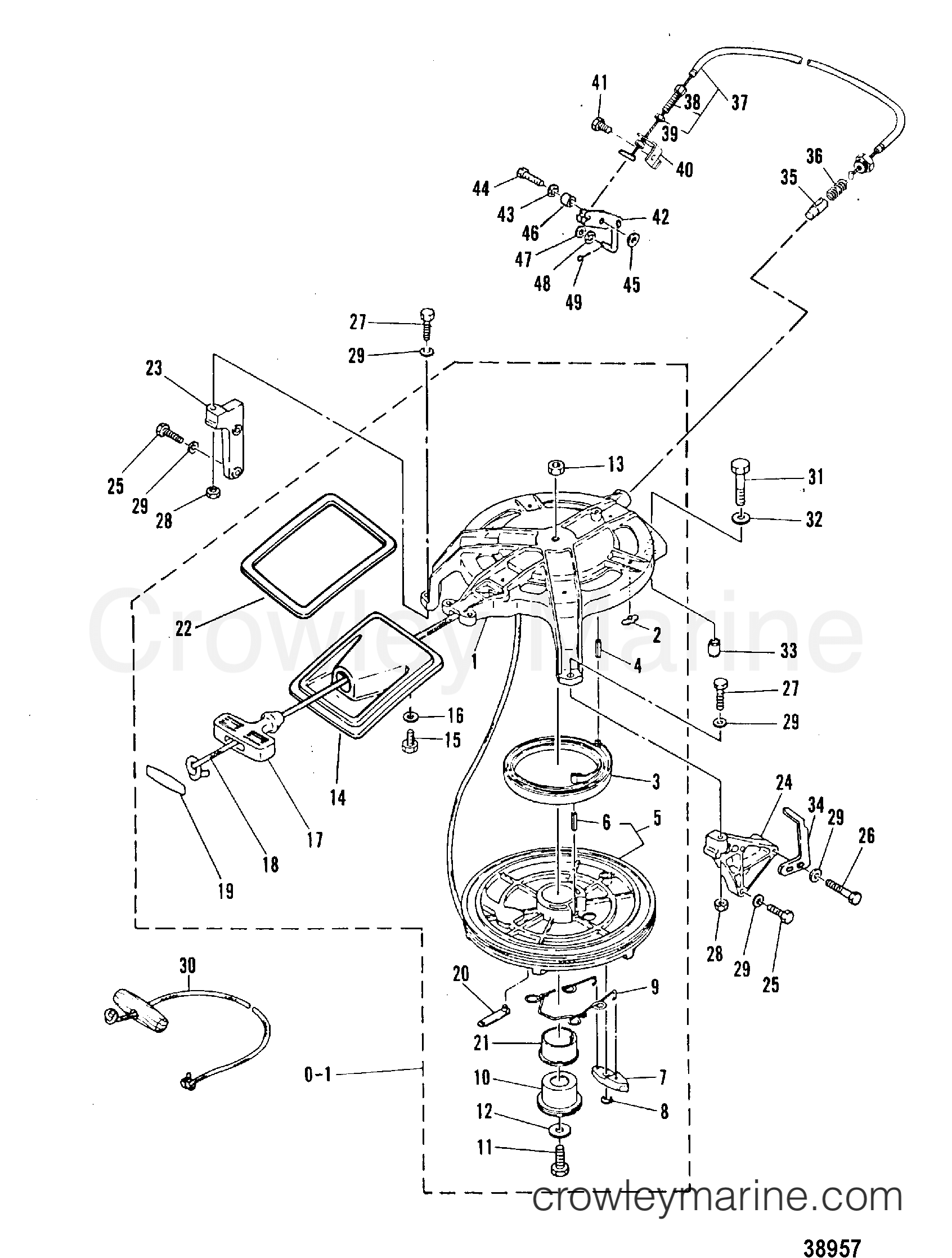1989 Outboard 30 [M] - 7030201PU - RECOIL STARTER