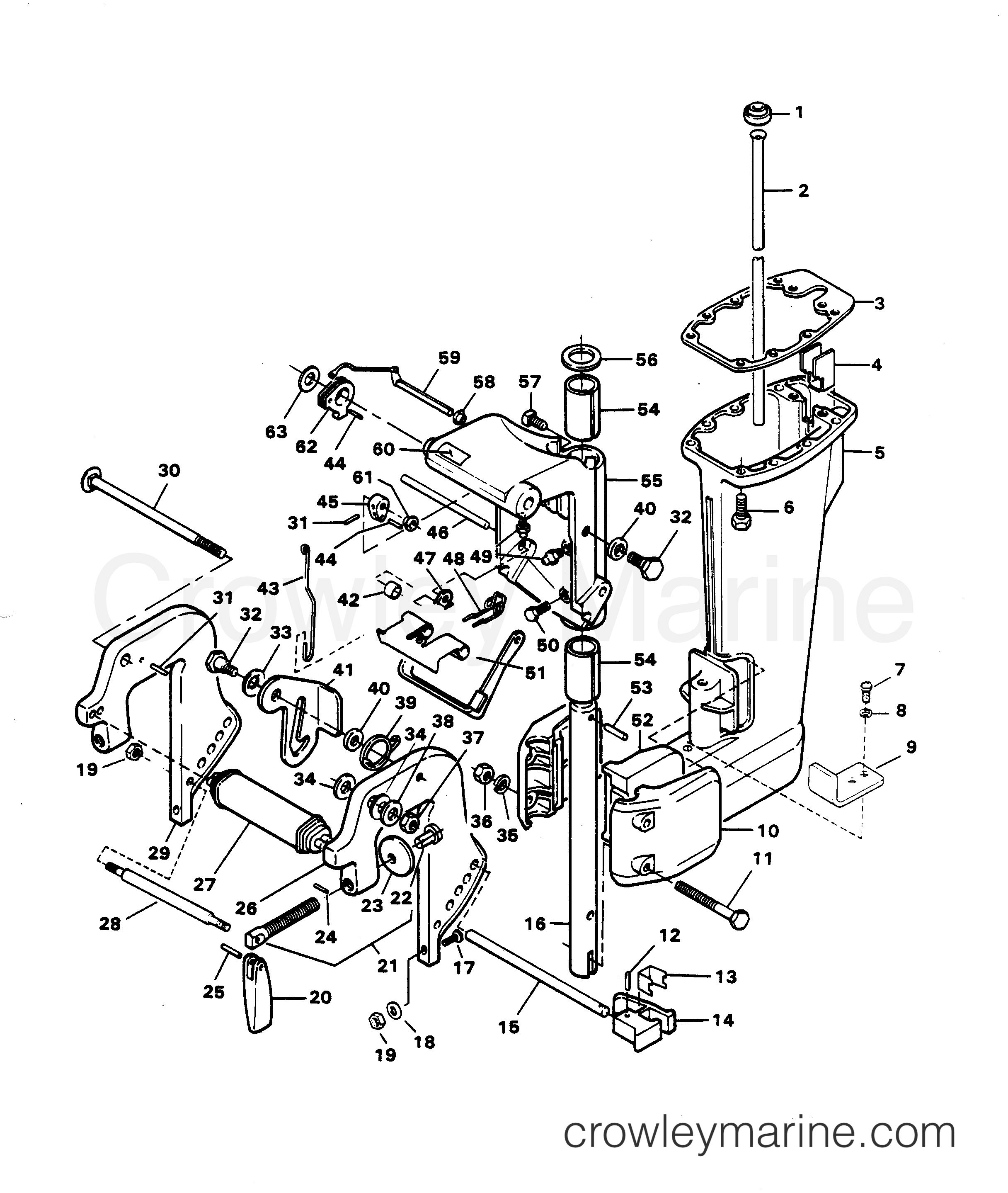 1982 Outboard 7.5 - 71B2C - MOTOR LEG