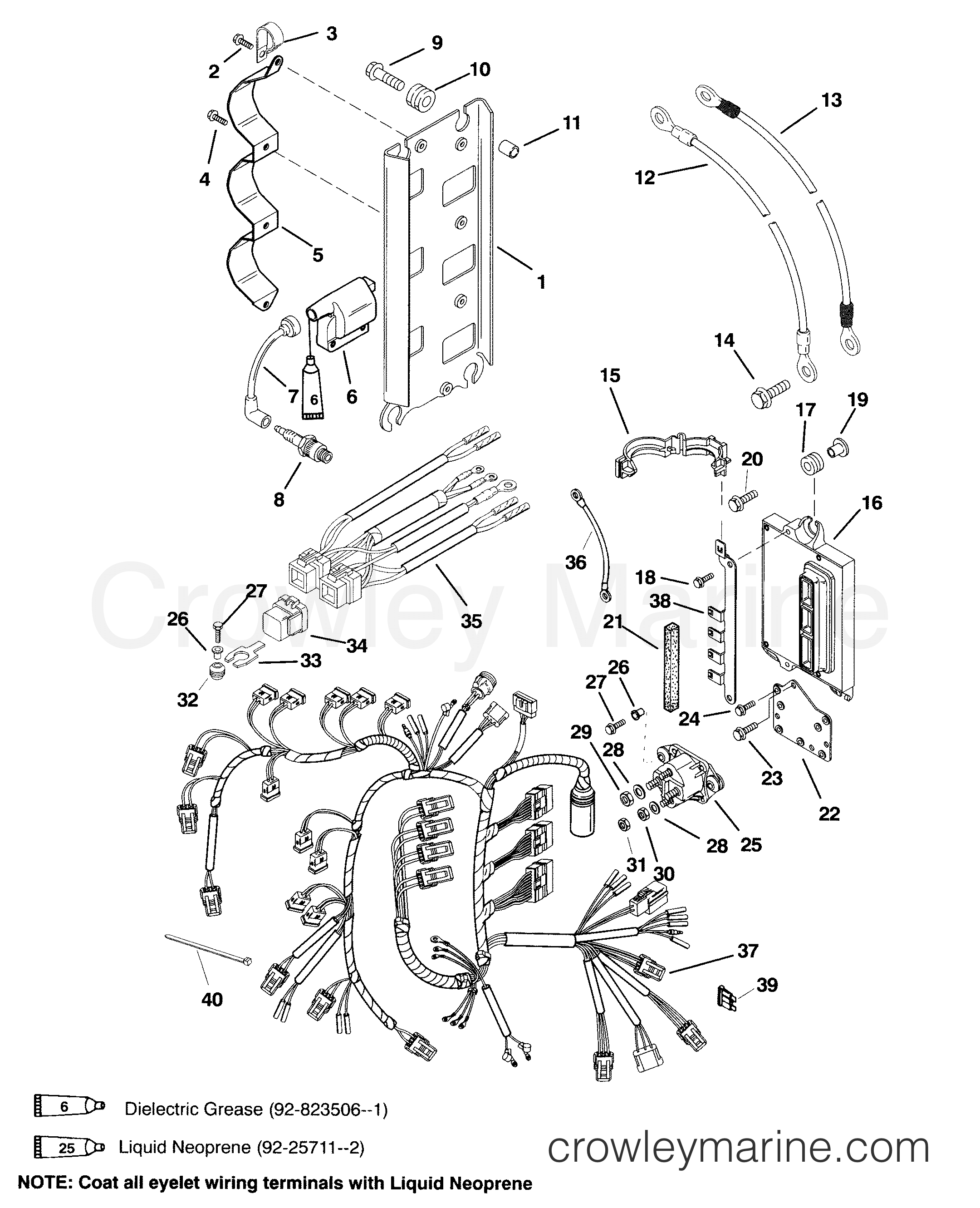 1997 Outboard 200DFI [CXL] - 7200484FD - ELECTRICAL COMPONENTS