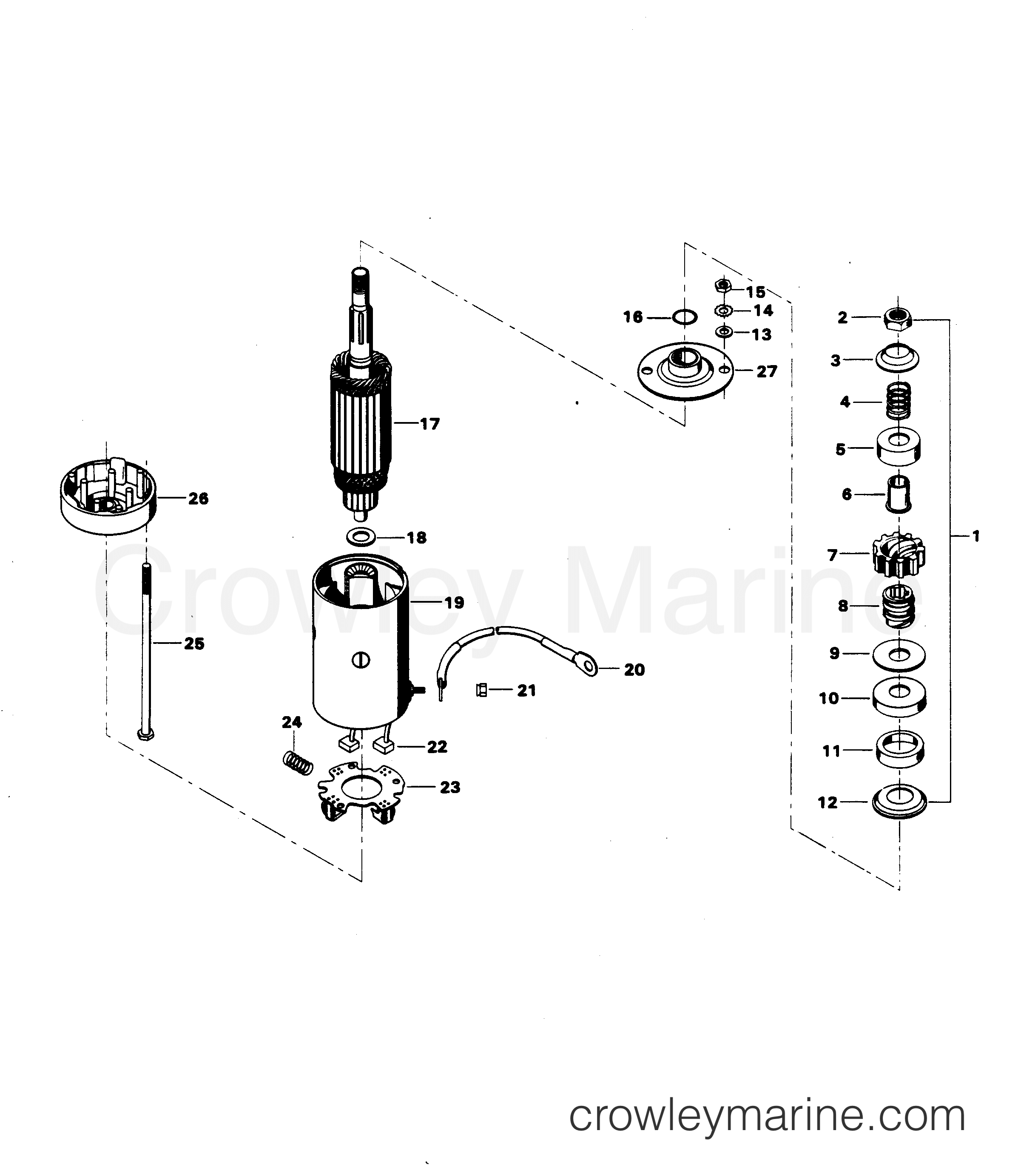 1982 Outboard 45 - 457B2N - ELECTRIC STARTER