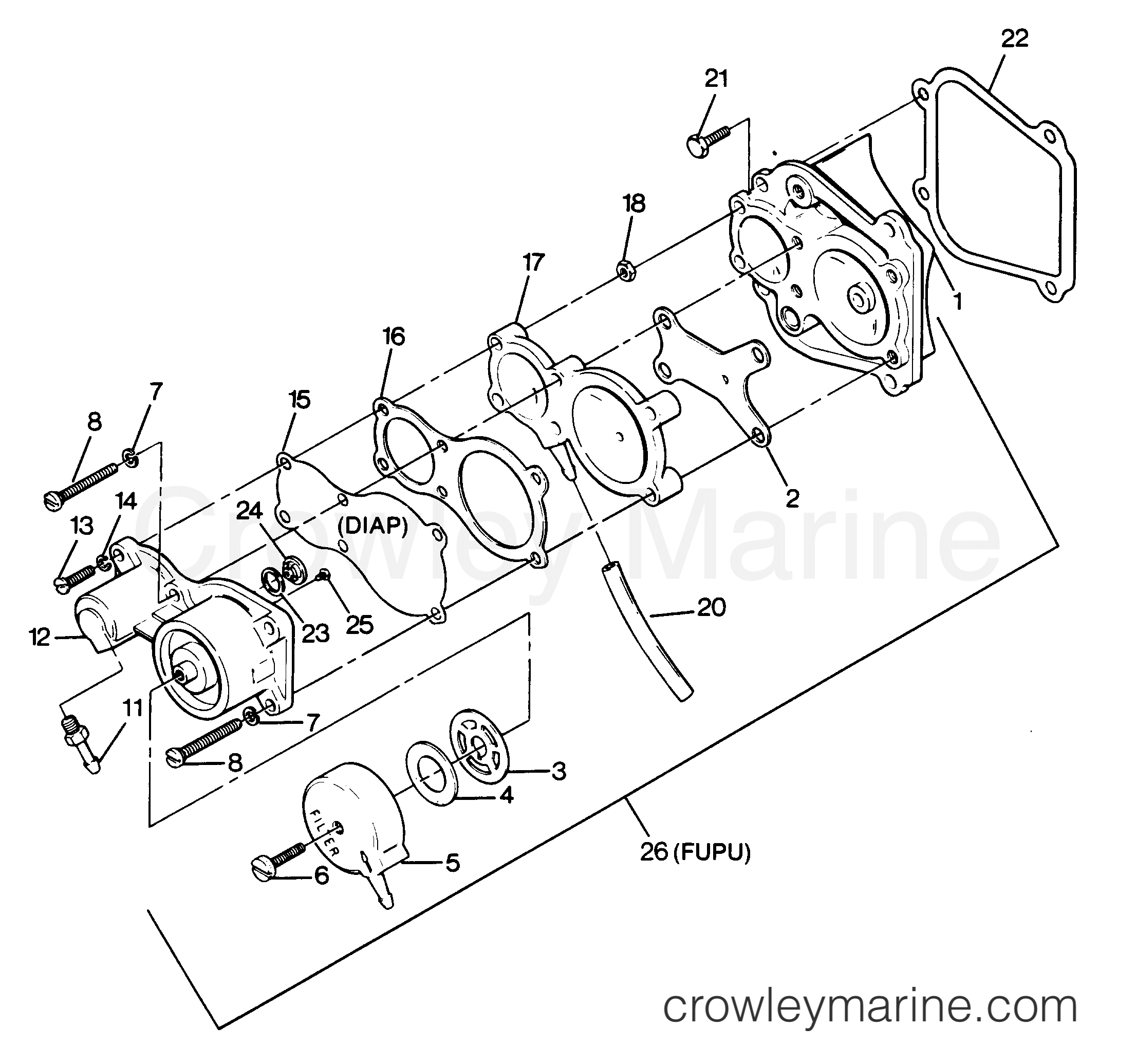 1988 Outboard 85 - 856D8B [Force] - FUEL PUMP