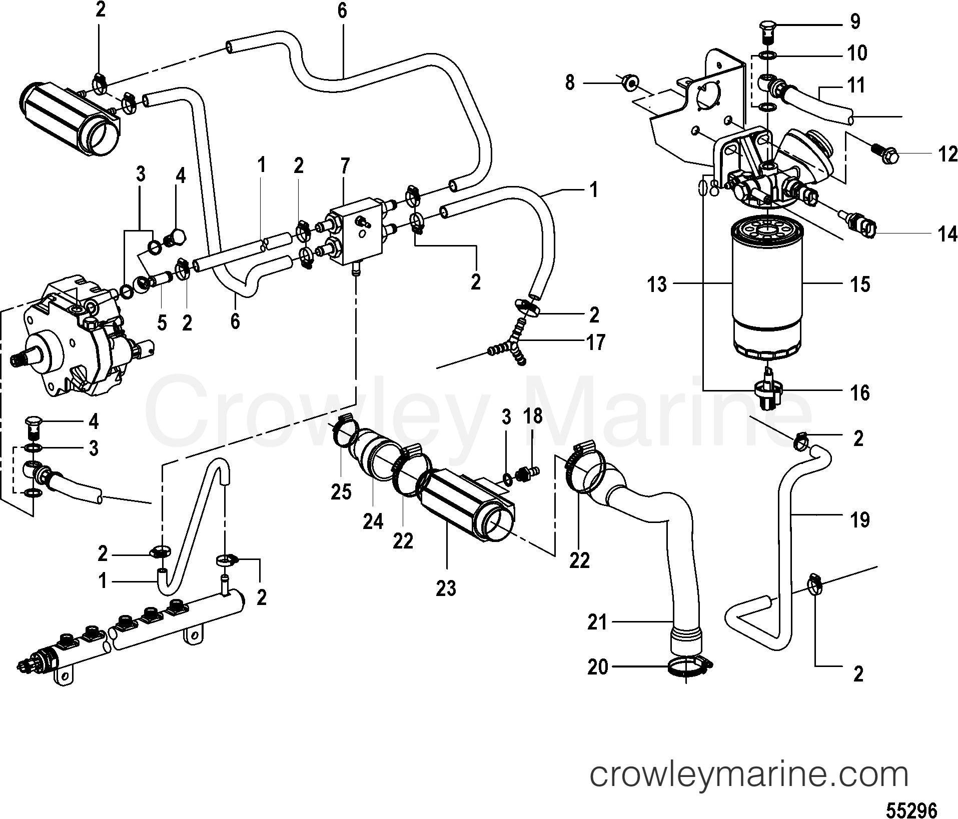 2012 Inboard Engine 2.8L QSD [EI 220] - 30280132D - FUEL FILTER