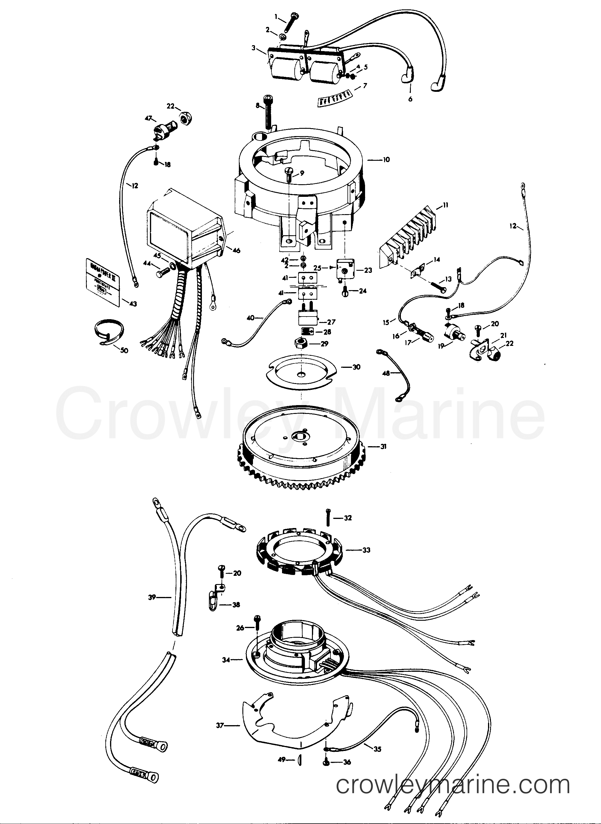 1976 Outboard 10 - 100BA - ELECTRICAL COMPONENTS