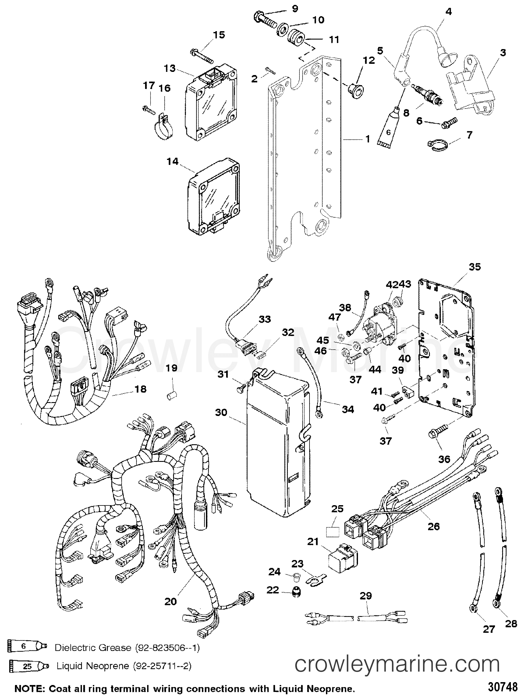 2002 Outboard 250EFI [L PRO XB] - 1256413ZD - ELECTRICAL COMPONENTS