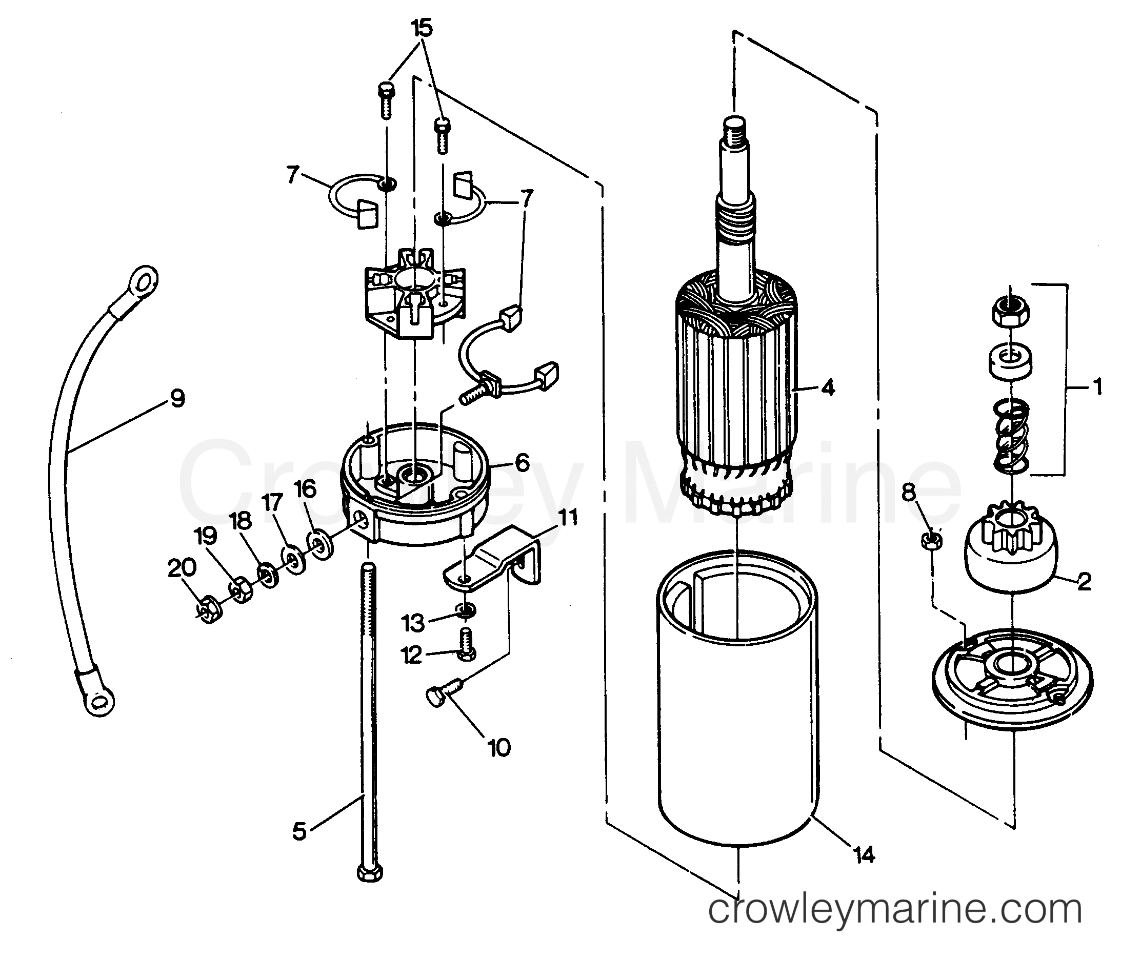1987 Outboard 85 - 858F7A [Force] - STARTER