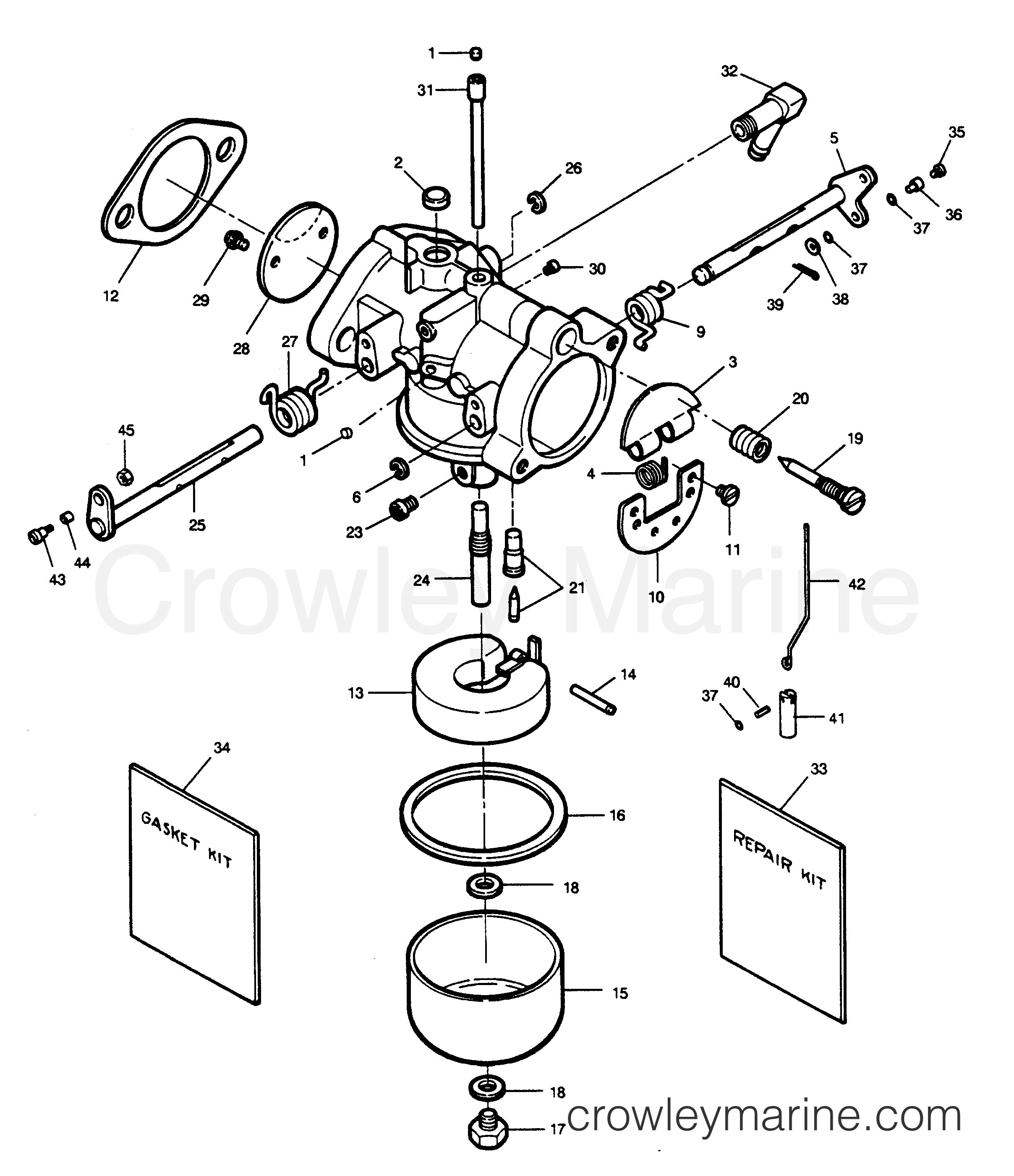 1990 Outboard 35 - 352F90B [Force] - CARBURETOR