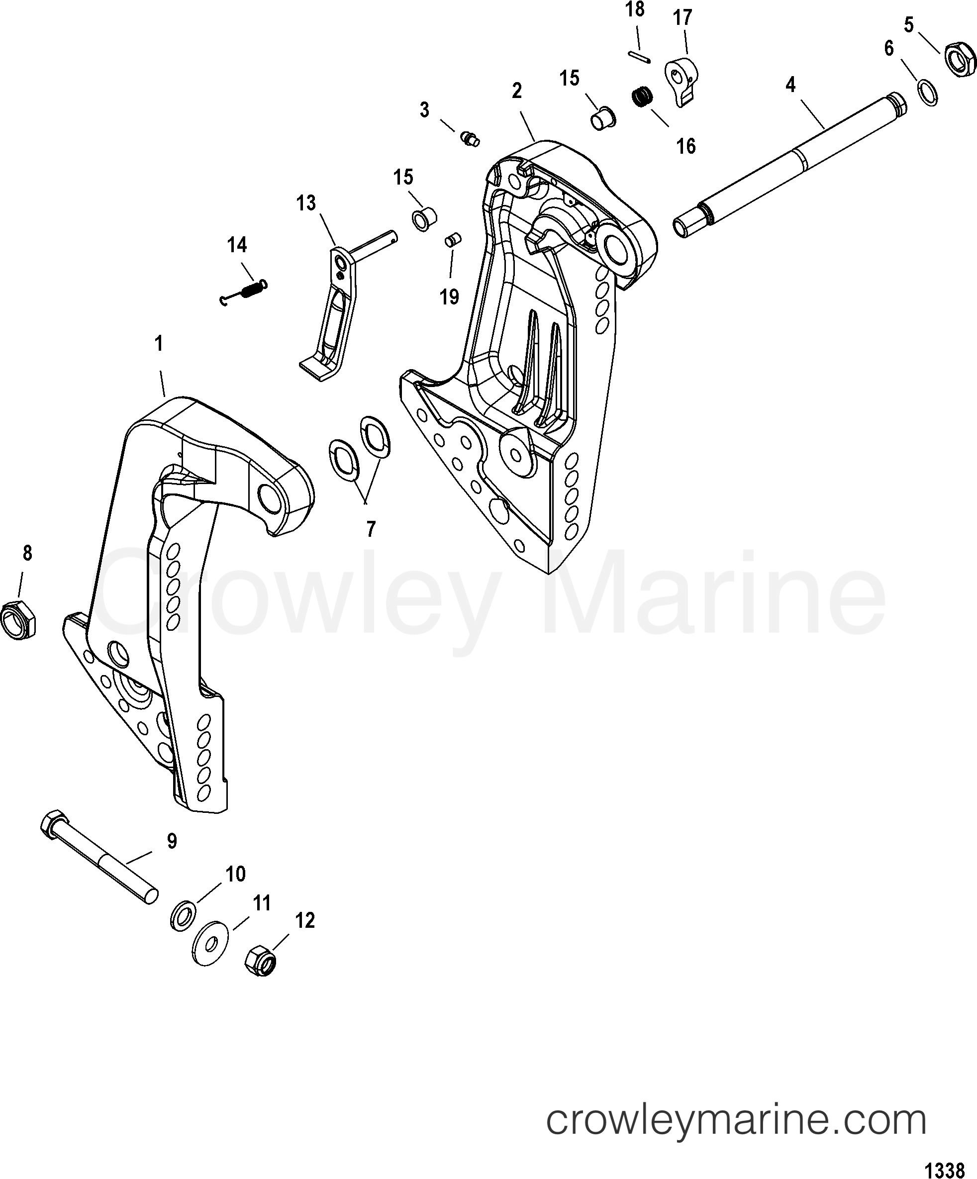 2000 Outboard 135 [L] - 7135412JD - TRANSOM BRACKETS
