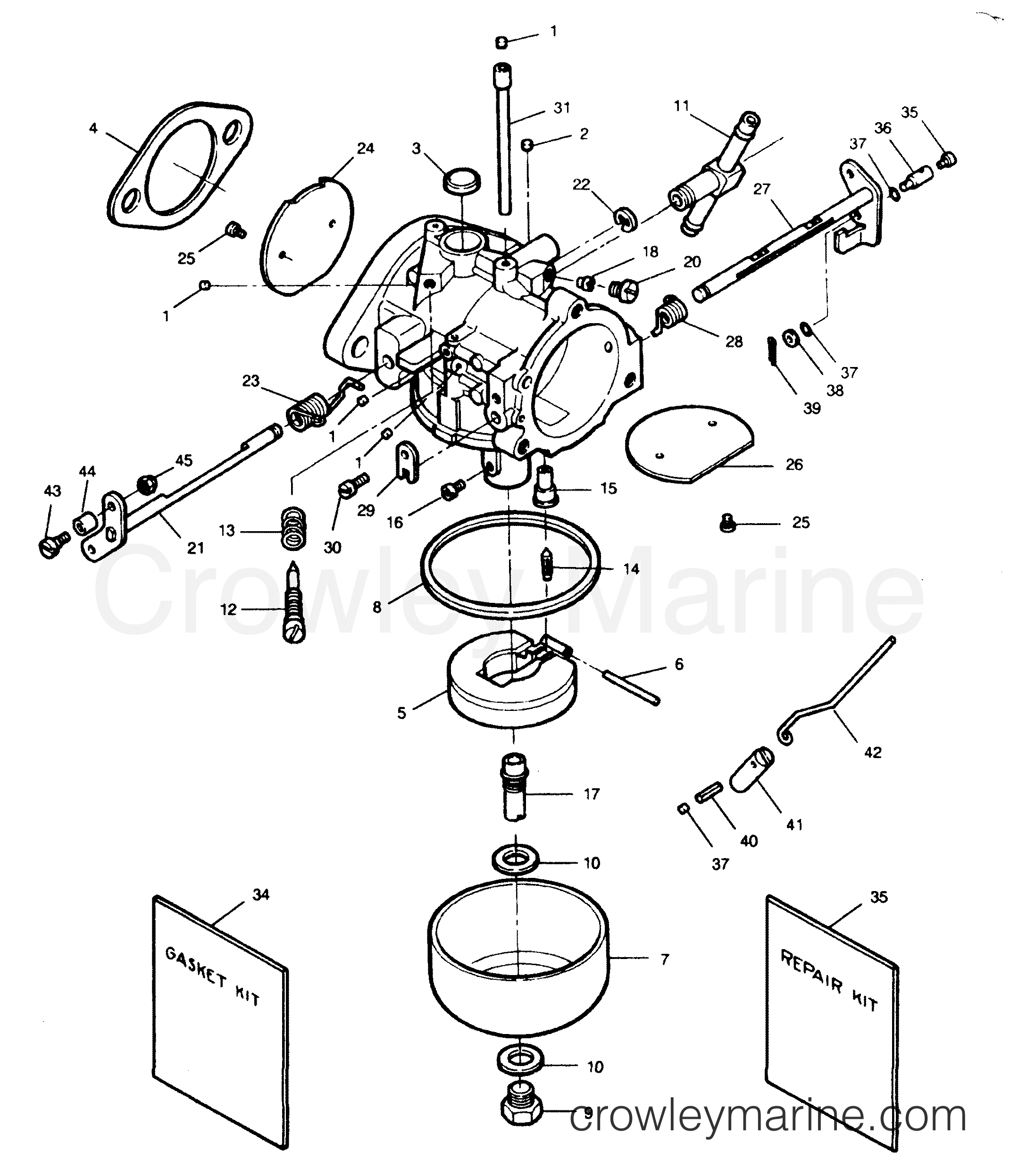 1991 Outboard 50 - 507A91C [Force] - CARBURETOR