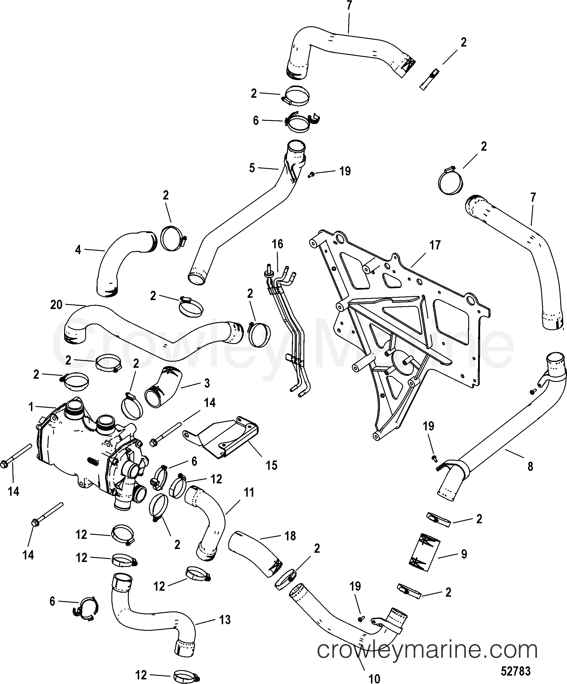 2013 Inboard Engine 4.2L TDI - 3D420028D - CHARGE AIR COOLER