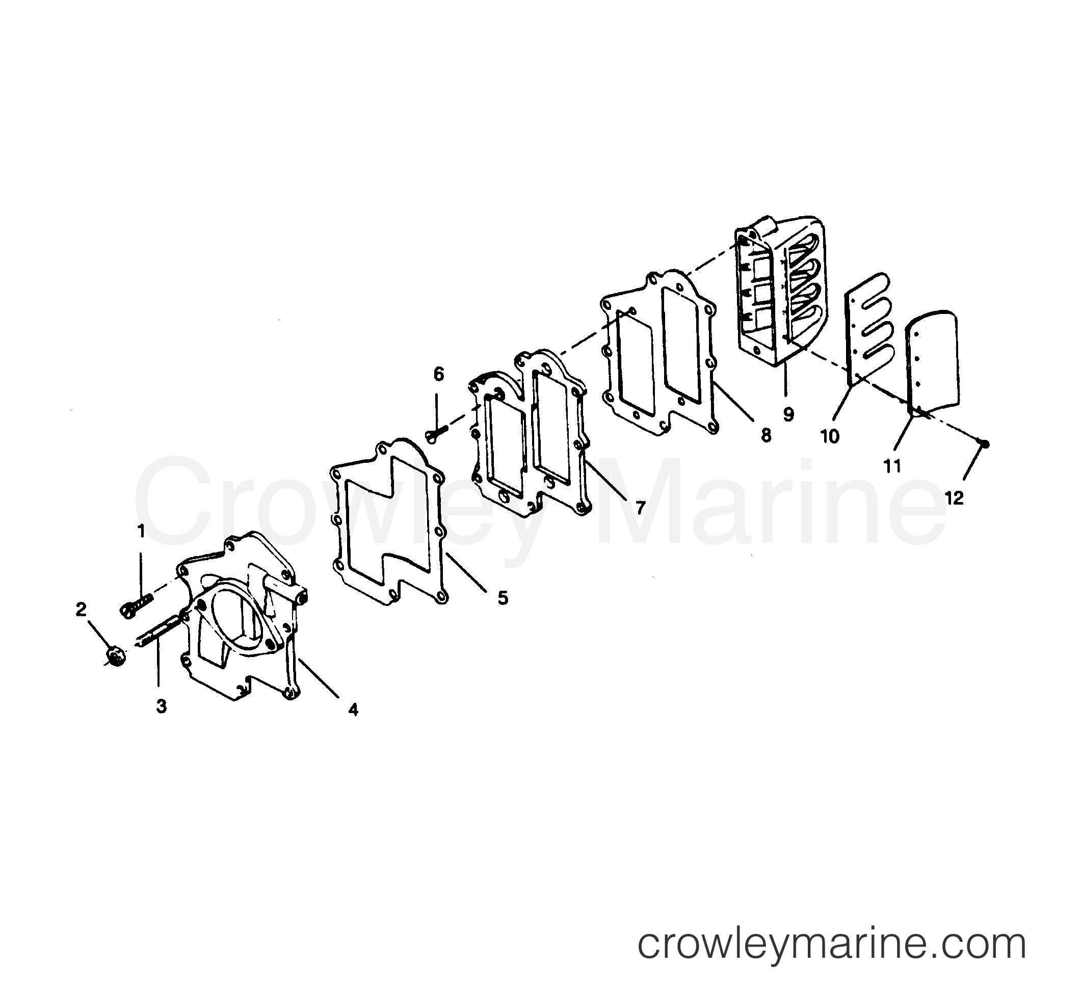 1989 Outboard 25 - 256F9A [Force] - REED PLATE