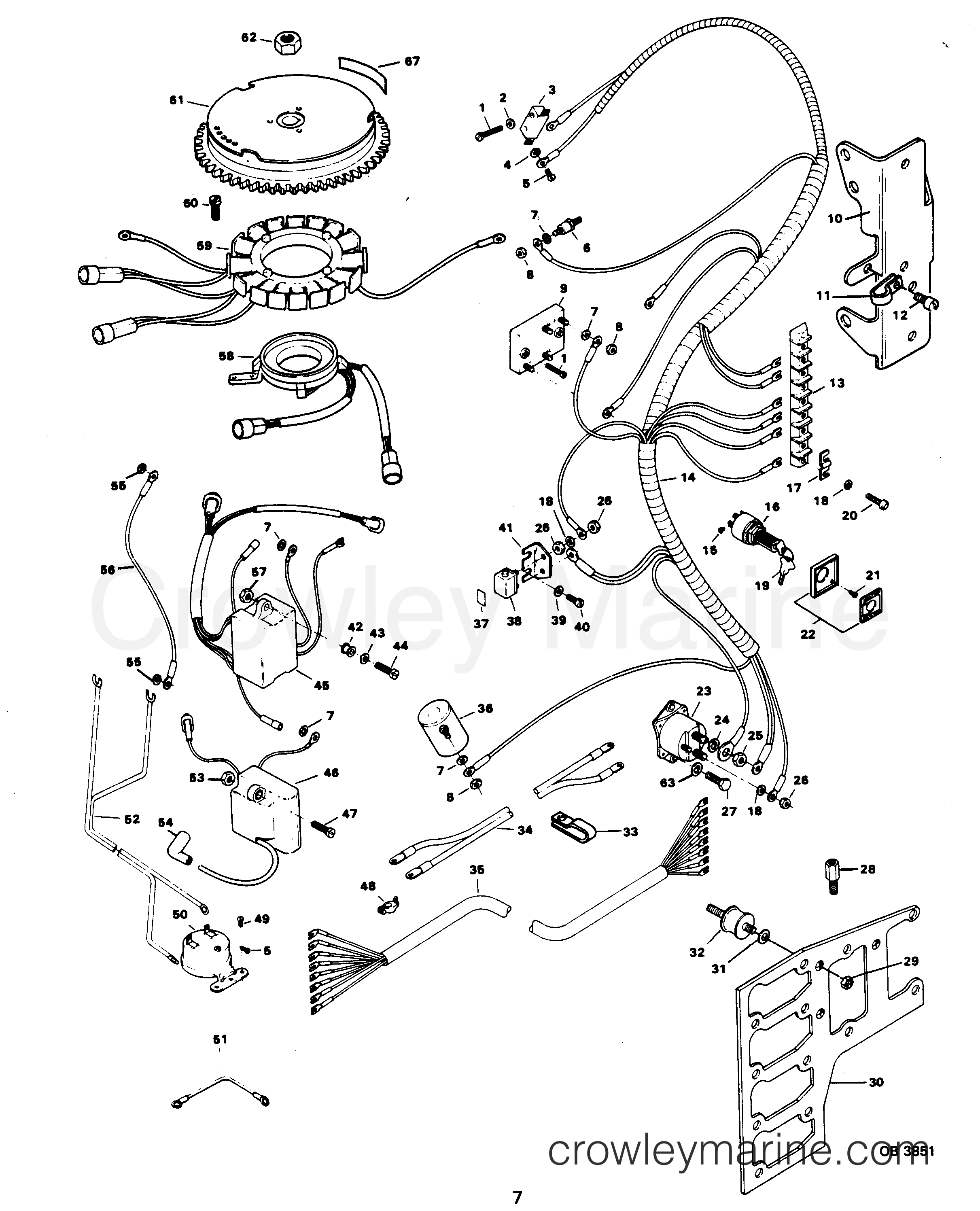 1982 Outboard 85 - H0858H82F - ELECTRICAL COMPONENTS 858H3G