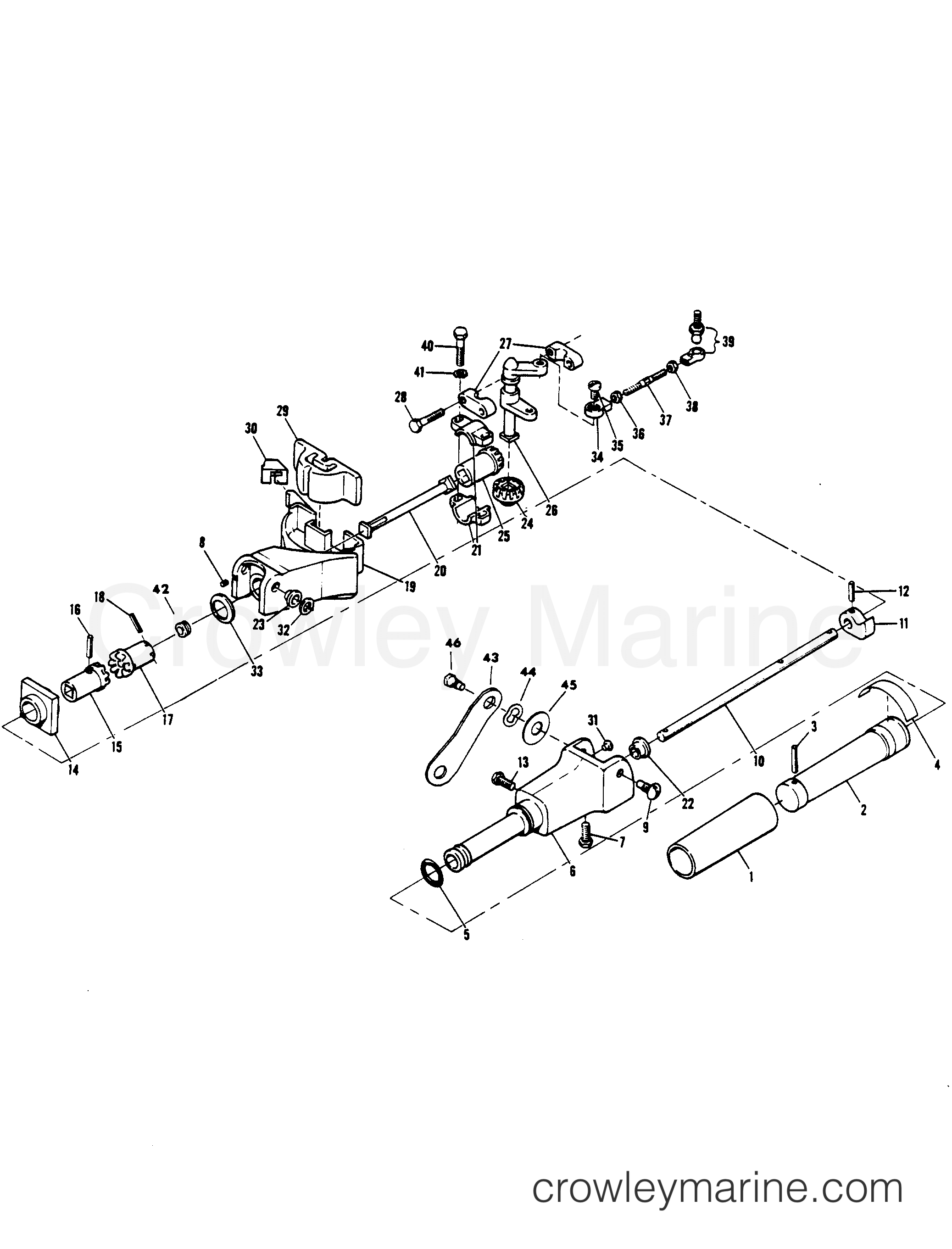 1978 Outboard 6 - 61B8A - STEERING ARM