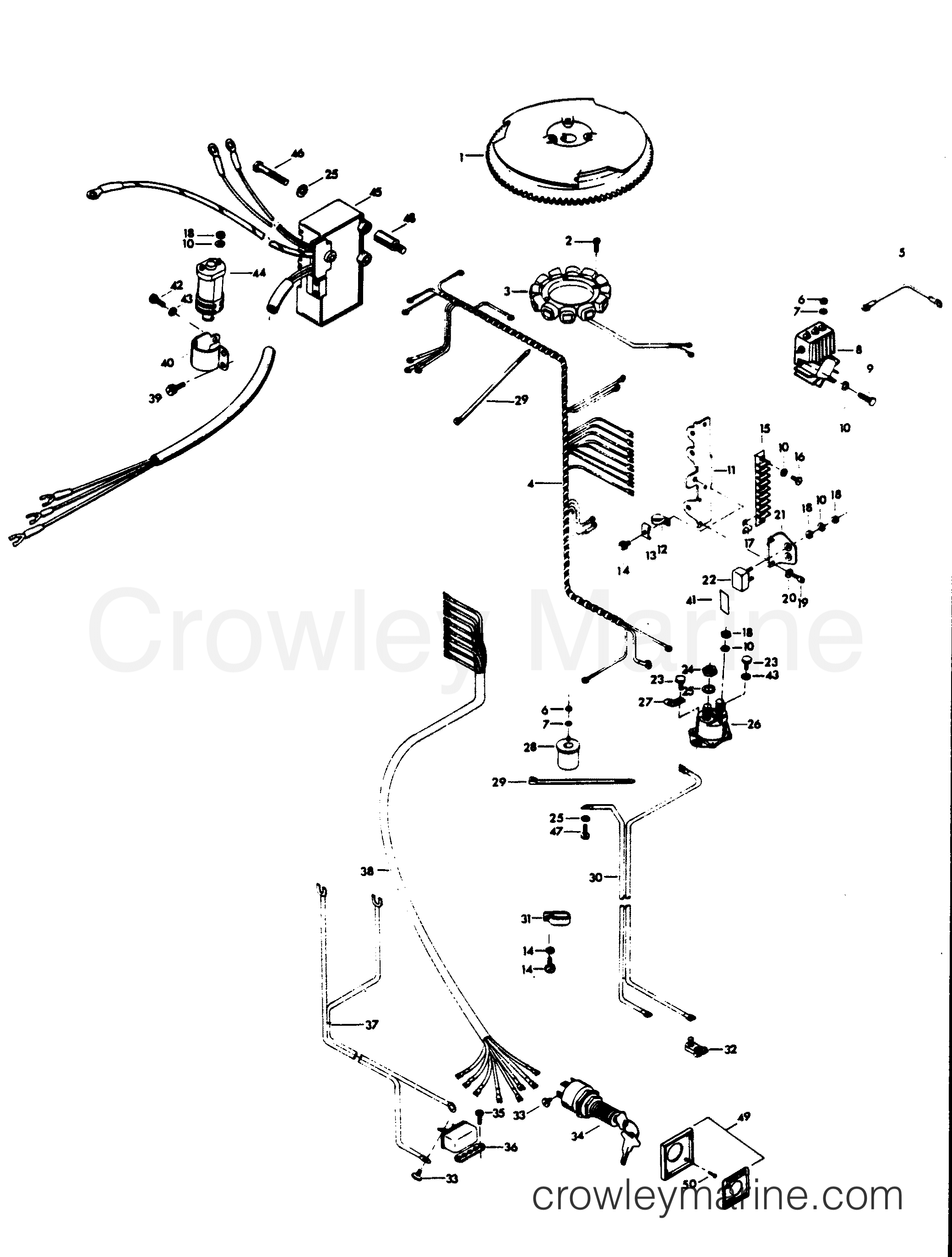 1976 Outboard 120 - 1208BF - ELECTRICAL COMPONENTS